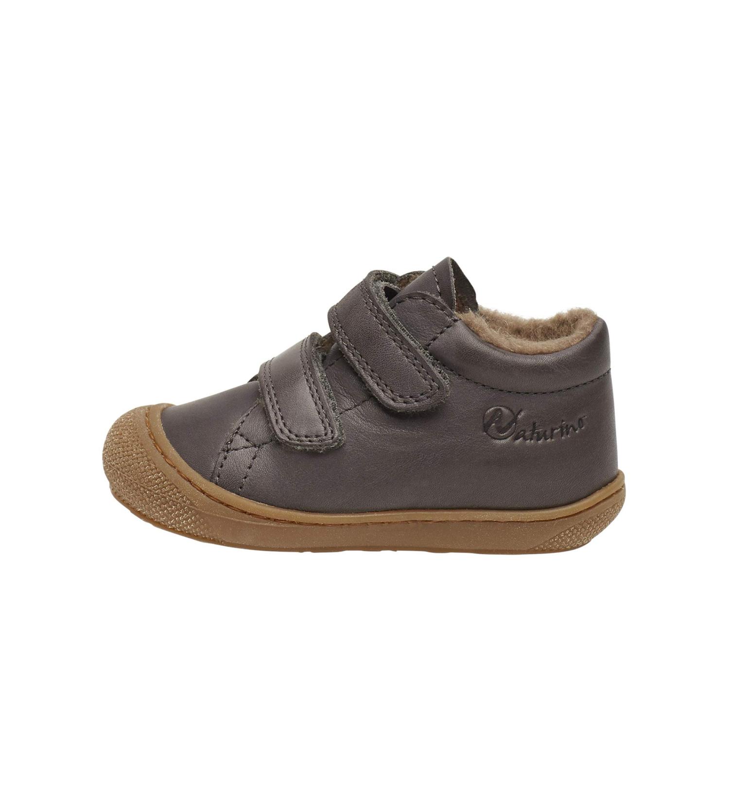 Naturino Cocoon VL Leather First Steps Shoes - 4 UK Grey - Buy Online on GoSupps.com