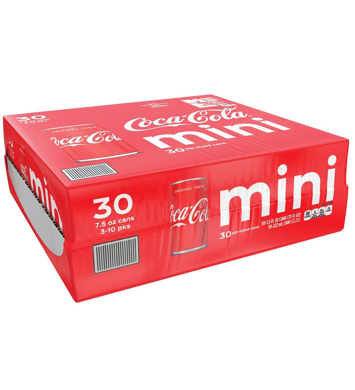 Coca Cola Original Classic Mini Cans Soft Drink - 30 Pack (7.5 oz) - Buy Online on GoSupps.com