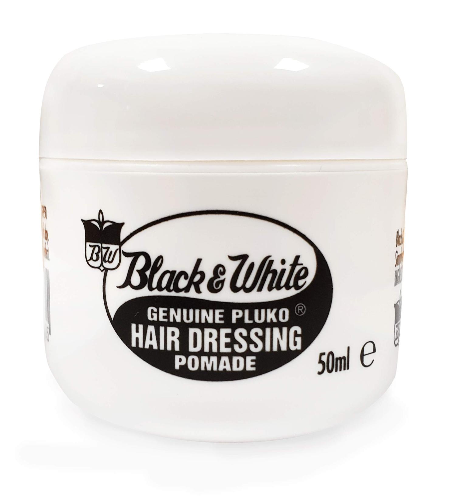 Black and White Pluko Hair Dressing Pomade 50ml Coconut 50 ml (Pack of 1)