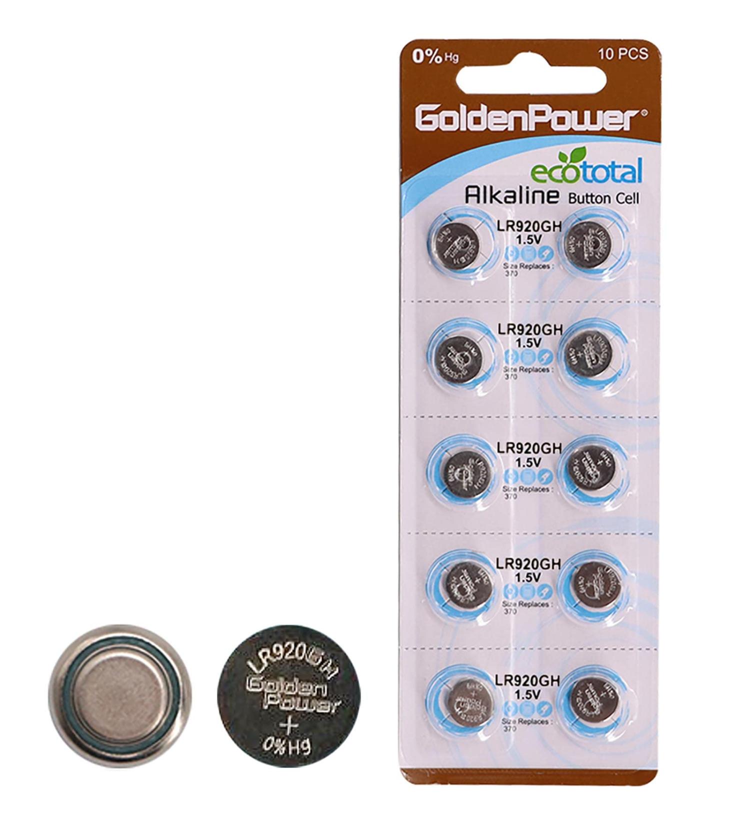LR920GH Alkaline Button Cell Battery 1.5V - Hi-Pro Leak-Proof 10 Count Pack for Optimal Performance - Fast International Shipping - Buy Online on GoSupps.com