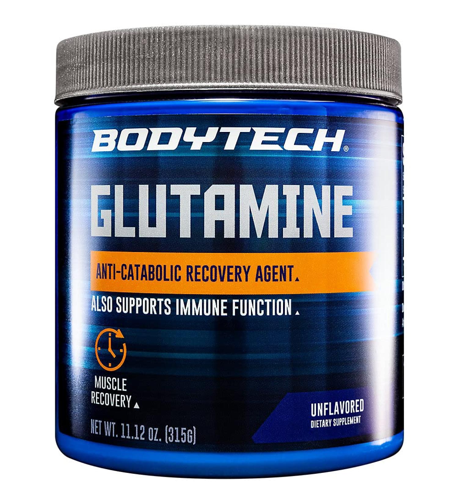 BODYTECH Glutamine Powder - Supports Muscle Recovery Immune Health & Exercise Performance - Unflavored (11.12 oz 70 Servings) 11.12 Ounce (Pack of 1) - Buy Online on GoSupps.com