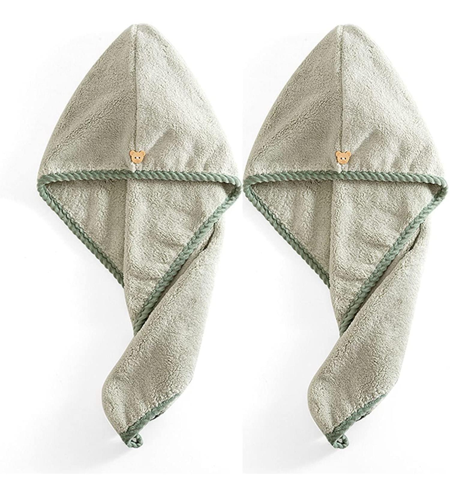 YXH HAARTURBAN Hair Dry Towel Turban Set - 100% Cotton Quick-Drying Hair Wraps (2-Piece) - Buy Online on GoSupps.com