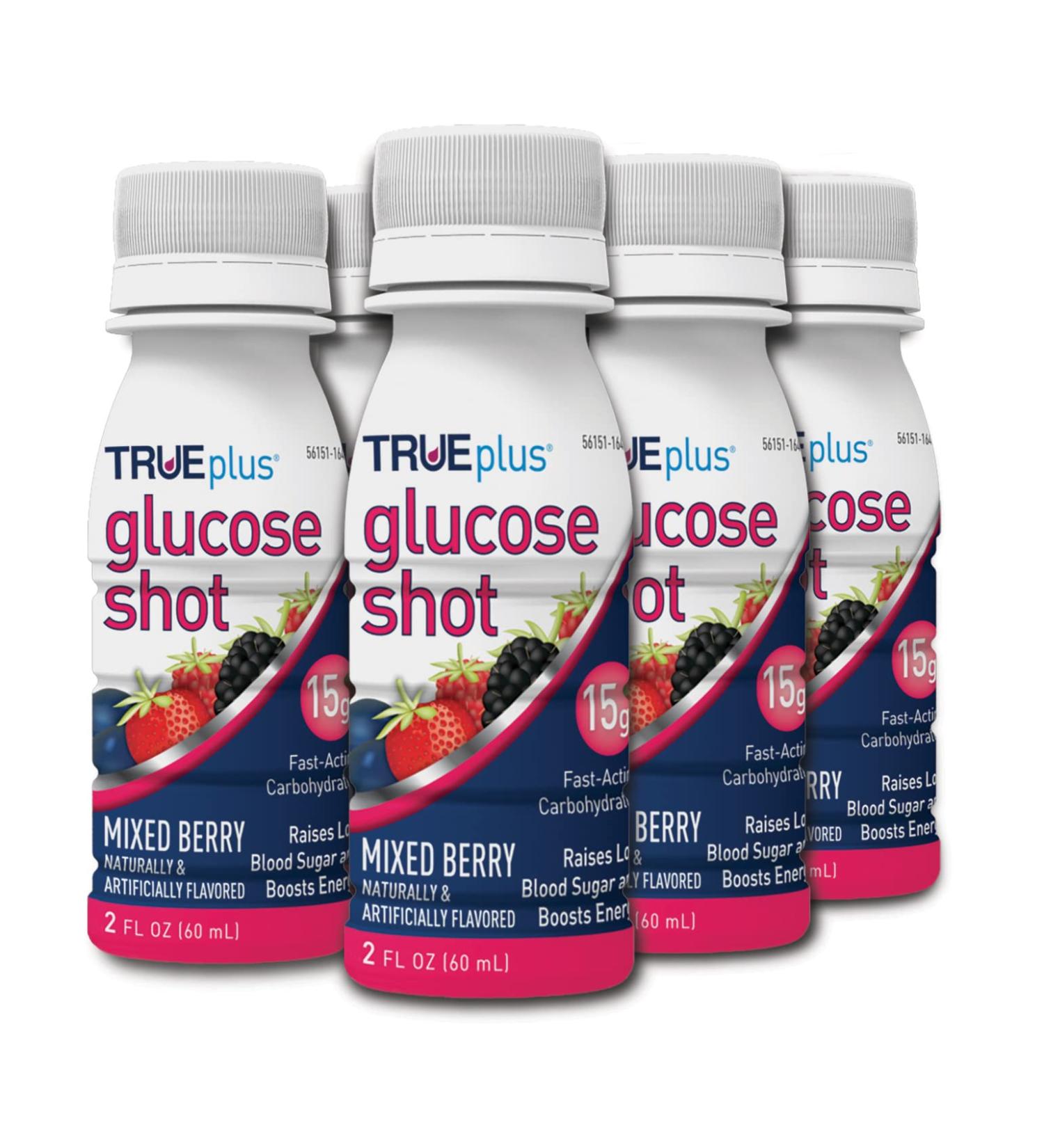 TRUEplus Glucose Shots 6 Bottles - Mixed Berry | Fast-Acting Glucose Supplement - Buy Online on GoSupps.com