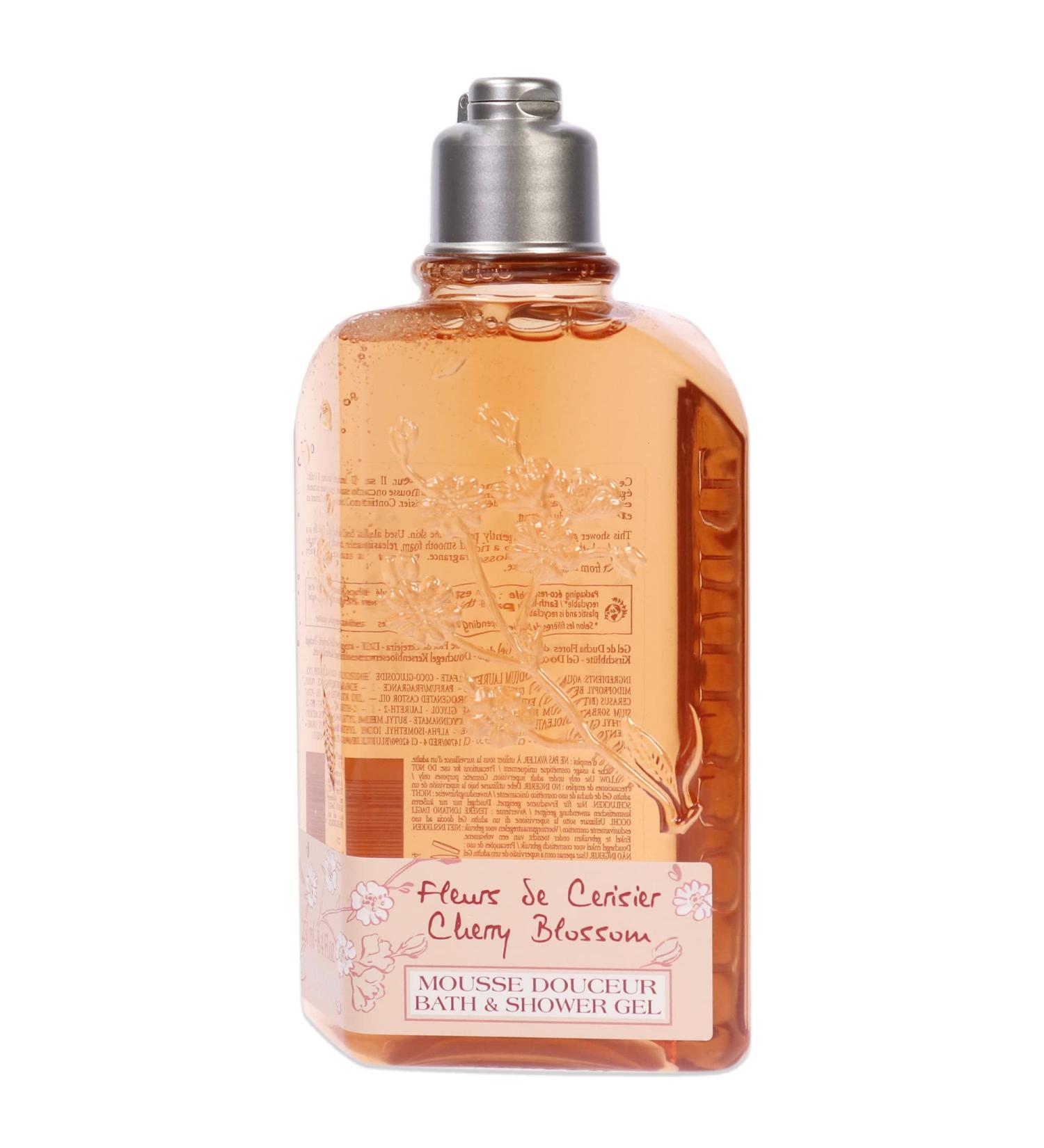 L'Occitane Cherry Blossom Bath & Shower Gel 8.4 Fl Oz - Hydrating Body Wash - Buy Online on GoSupps.com