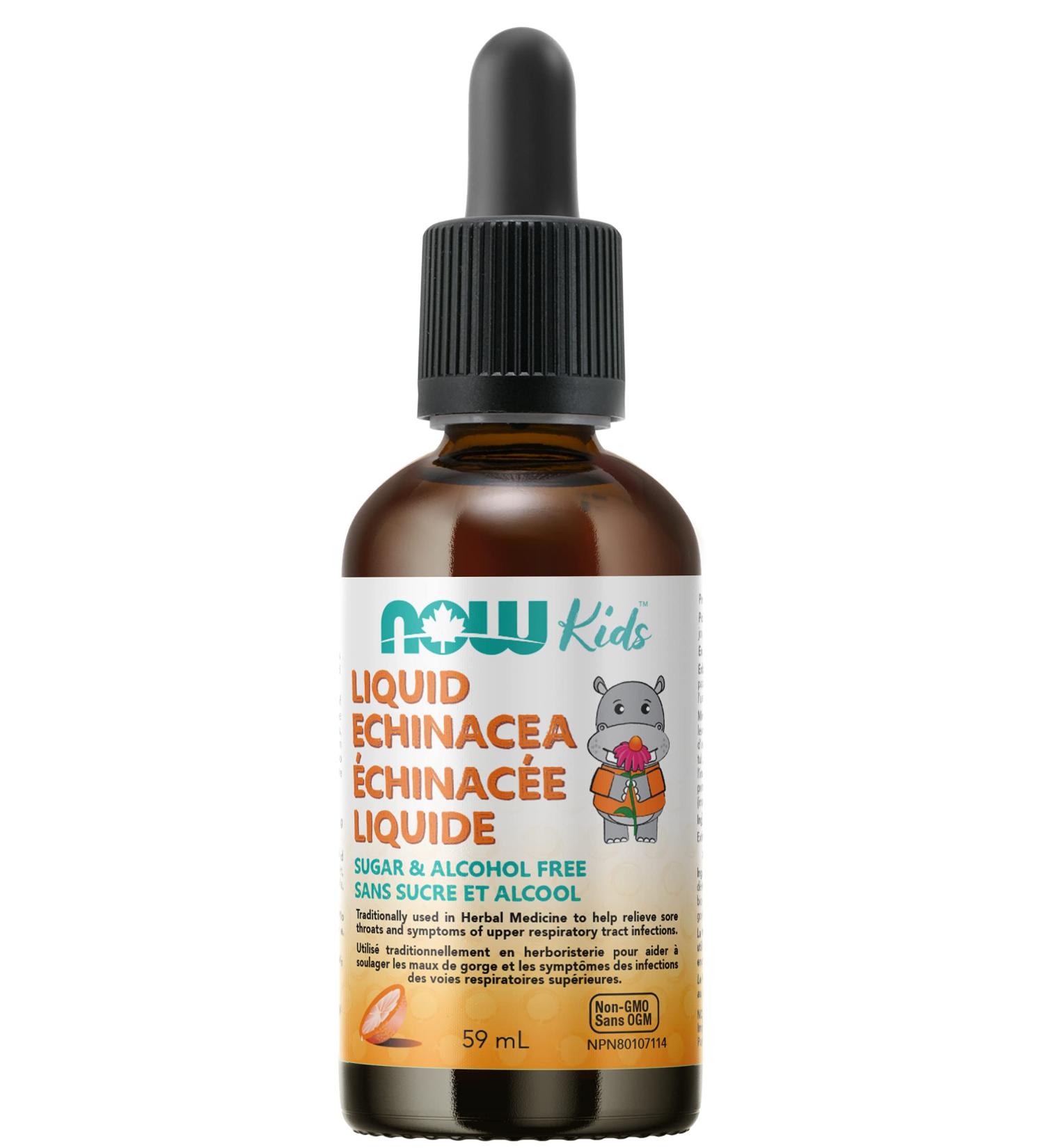 NOW Supplements Kids Liquid Echinacea with Dropper Immune System Support Formulated for Kids 59mL - Buy Online on GoSupps.com
