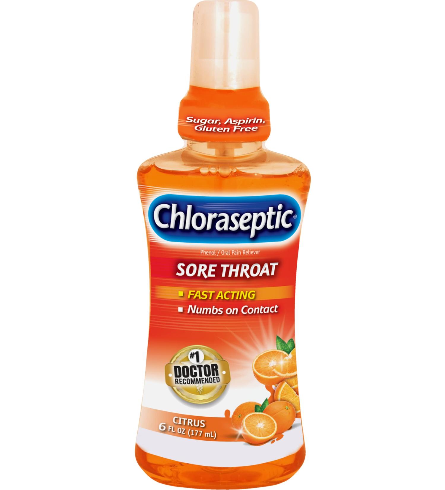 Chloraseptic Throat Spray (Citrus) - Soothe Sore Throats Instantly - Buy Online on GoSupps.com