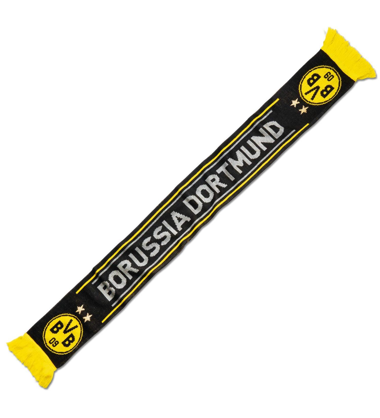 Borussia Dortmund BVB Scarf - Black | One Size | Official Merchandise for Fans - Buy Online on GoSupps.com