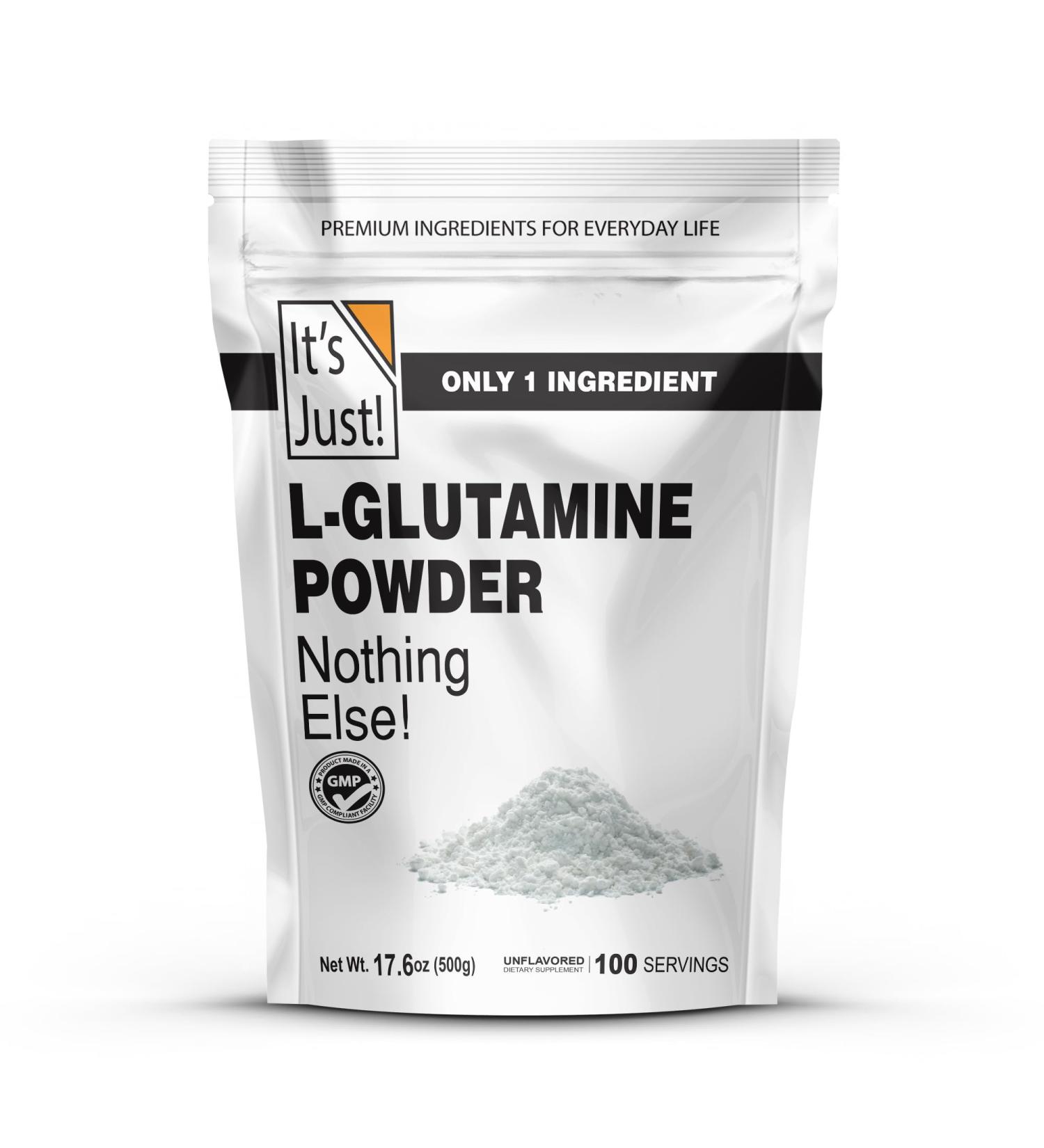 It's Just! - L-Glutamine Powder Unflavored Amino Acid Faster Muscle Recovery Leaky Gut Digestive Support (500 Grams / 100 Servings) 1.1 Pound (Pack of 1) - Buy Online on GoSupps.com