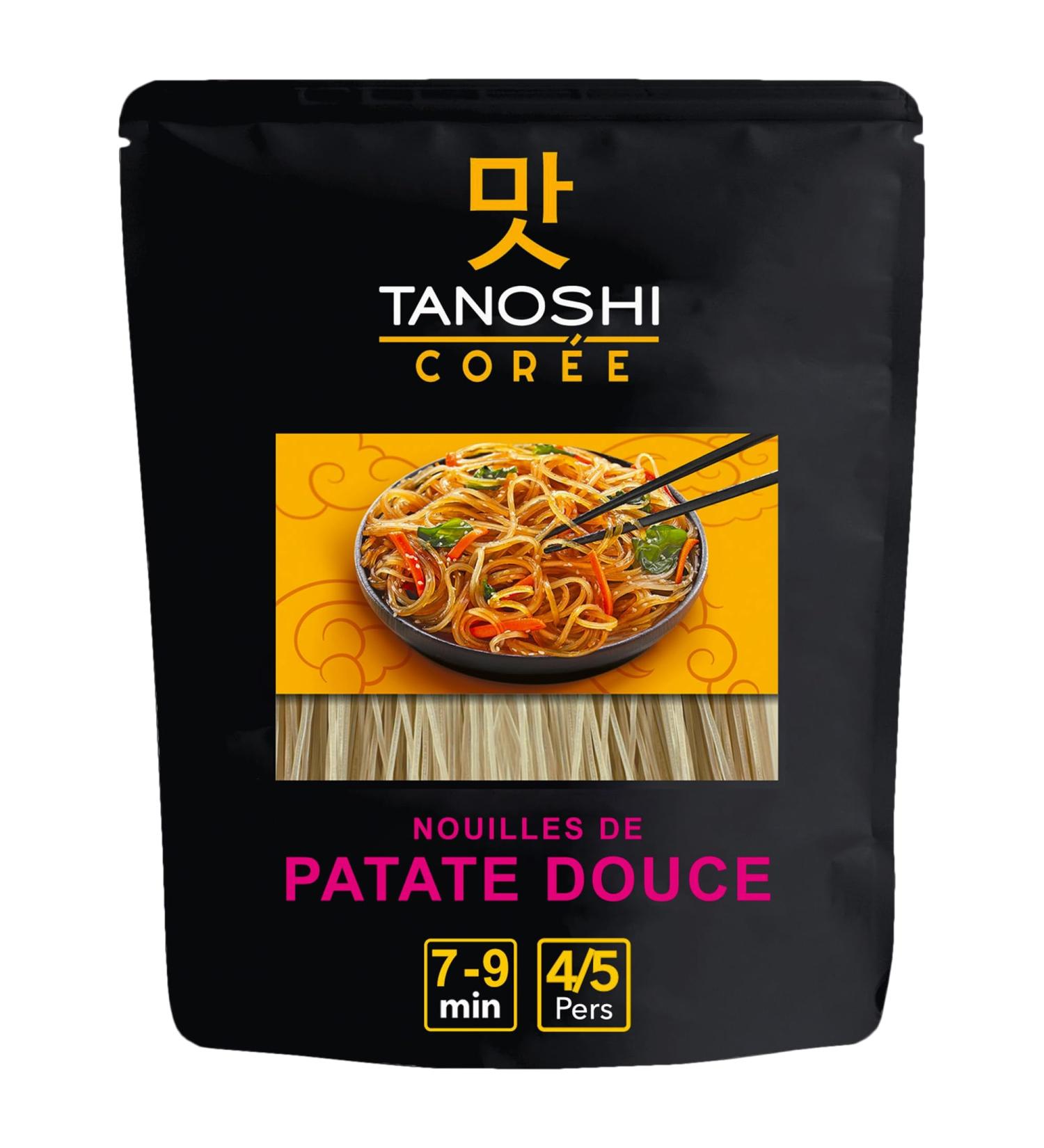 TANOSHI - Korean Sweet Potato Noodles to Cook - For Japchae - Gluten Free - 210g Pack - Buy Online on GoSupps.com
