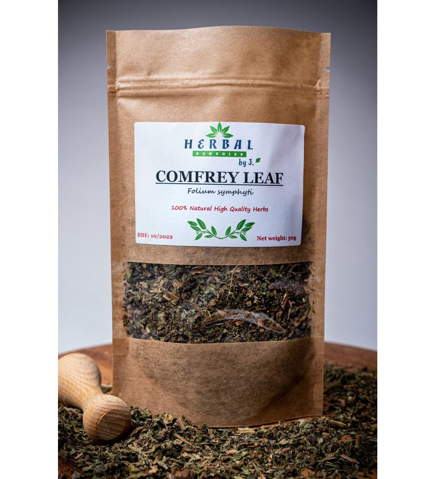 Comfrey Leaf Tea Dried Herb 50g - Symphytum Officinale - Herbal Remedies by J. - Zywokost lisc - Buy Online on GoSupps.com