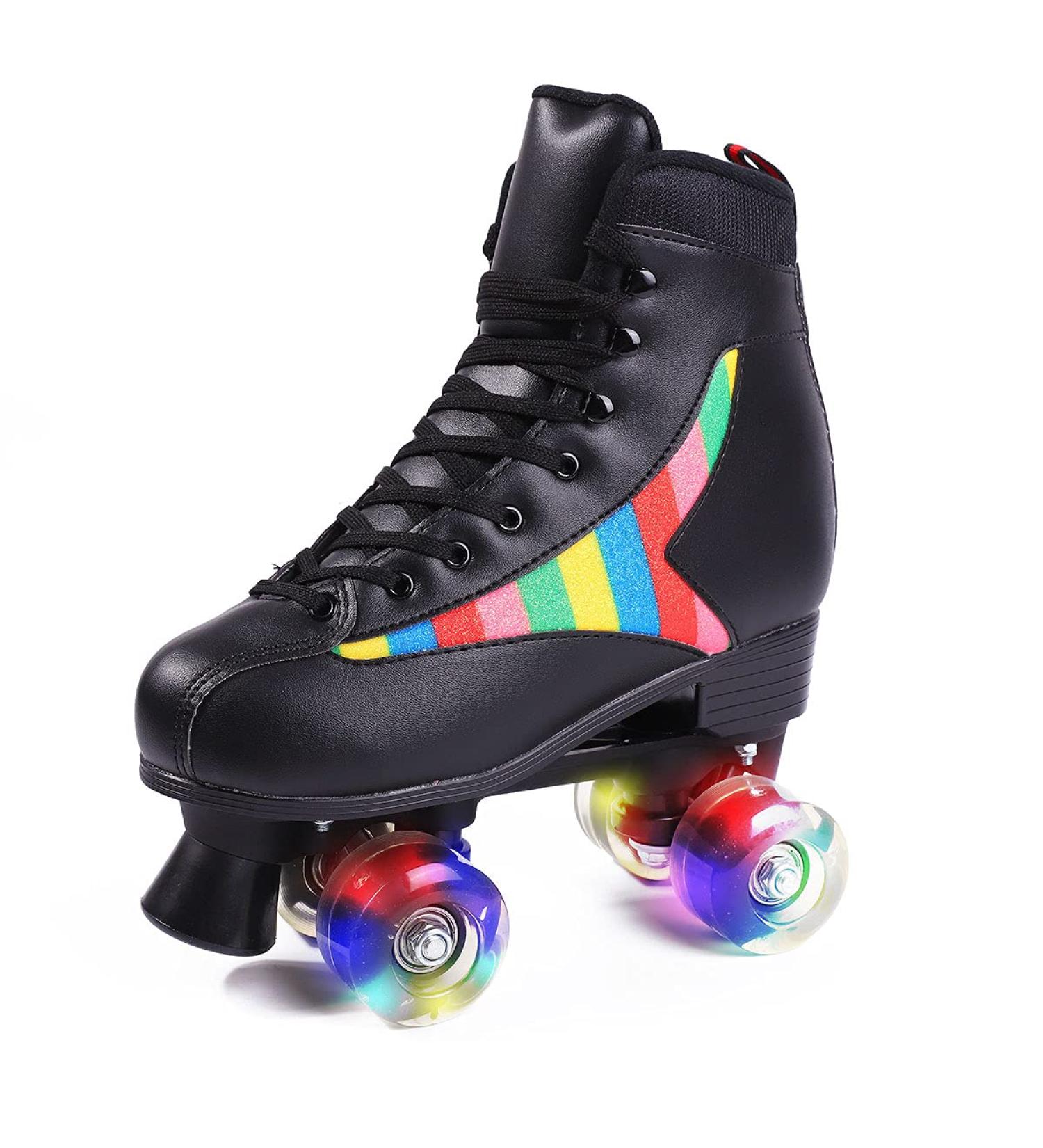 Flash Wheels Women's Roller Skates | Indoor Outdoor Black | Size 6 - Buy Online on GoSupps.com