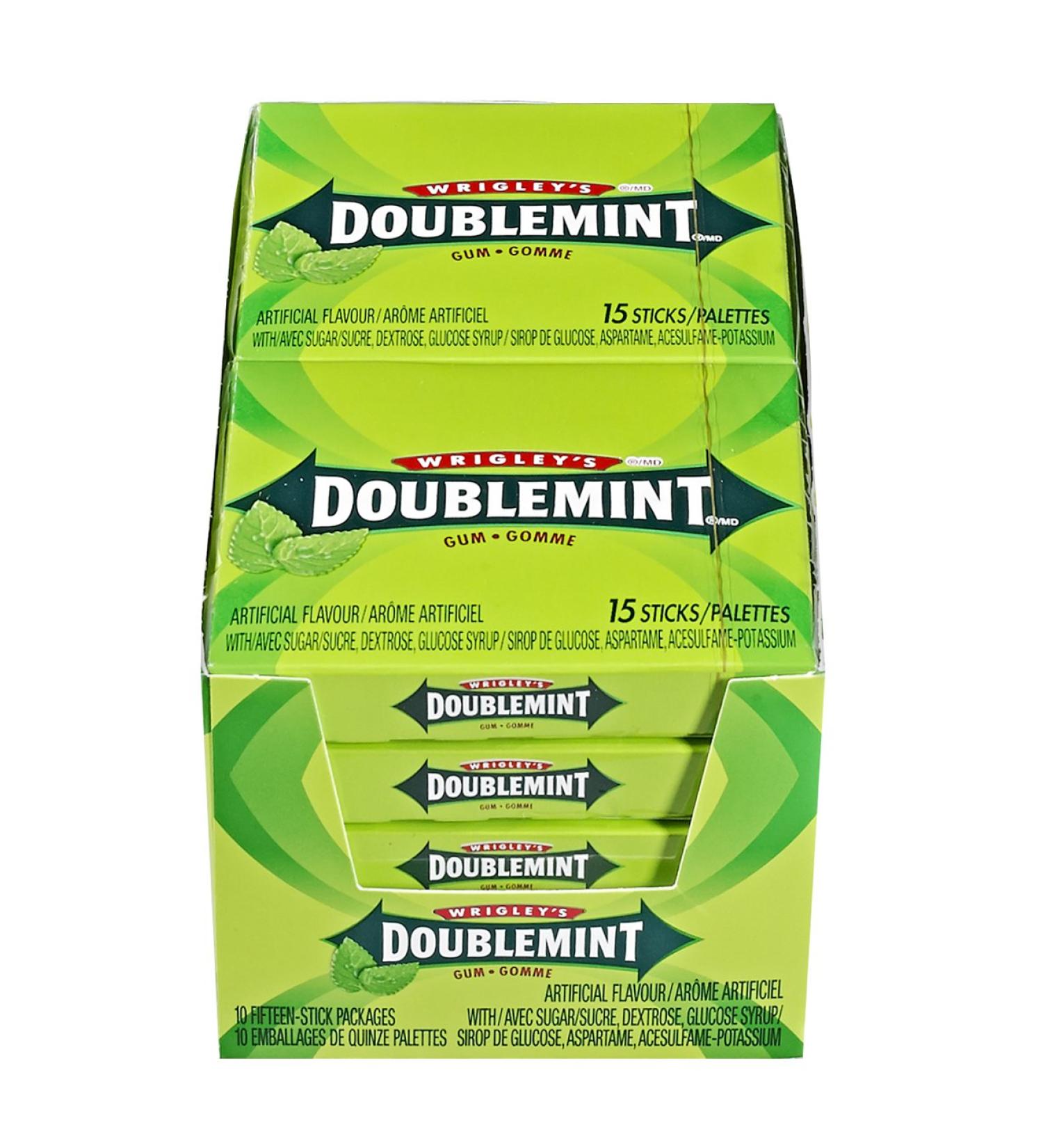 Wrigley's Doublemint 10 Count X 15 STICKS - Buy Online on GoSupps.com