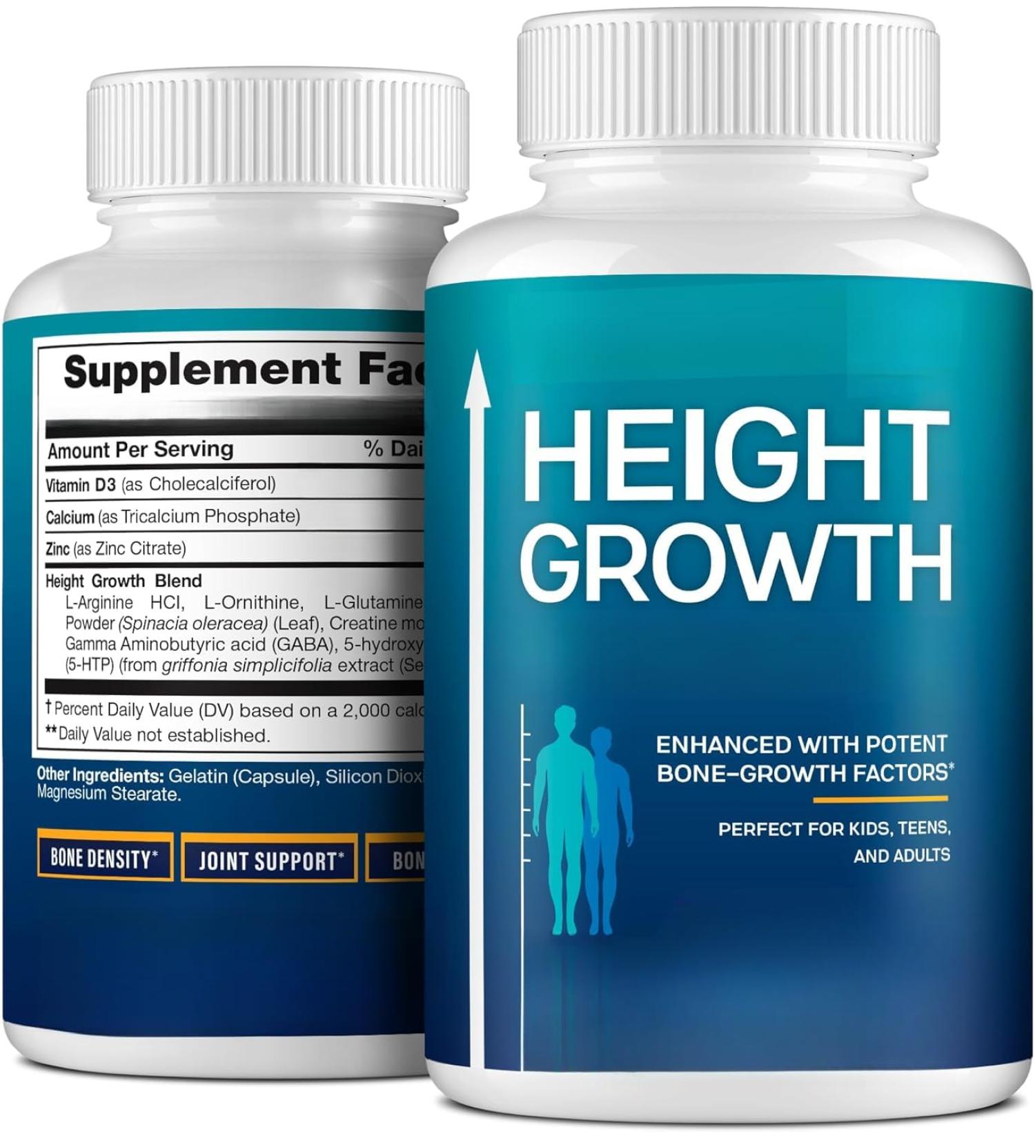 Growth Capsules to Grow Taller Height Growth Maximizer with Calcium for Bone Strength Free from Growth Hormone - Buy Online on GoSupps.com
