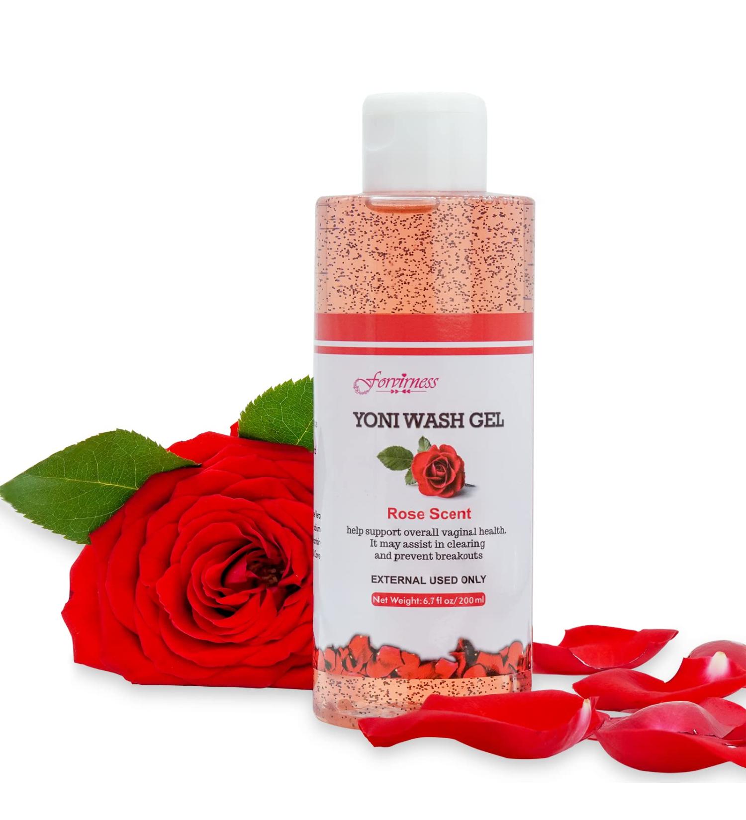 forvirness Feminine Wash with Cleaning Factor - pH Balanced Rose Yoni Wash for Women - Gynecologist Tested - 6.7 fl.oz - Buy Online on GoSupps.com