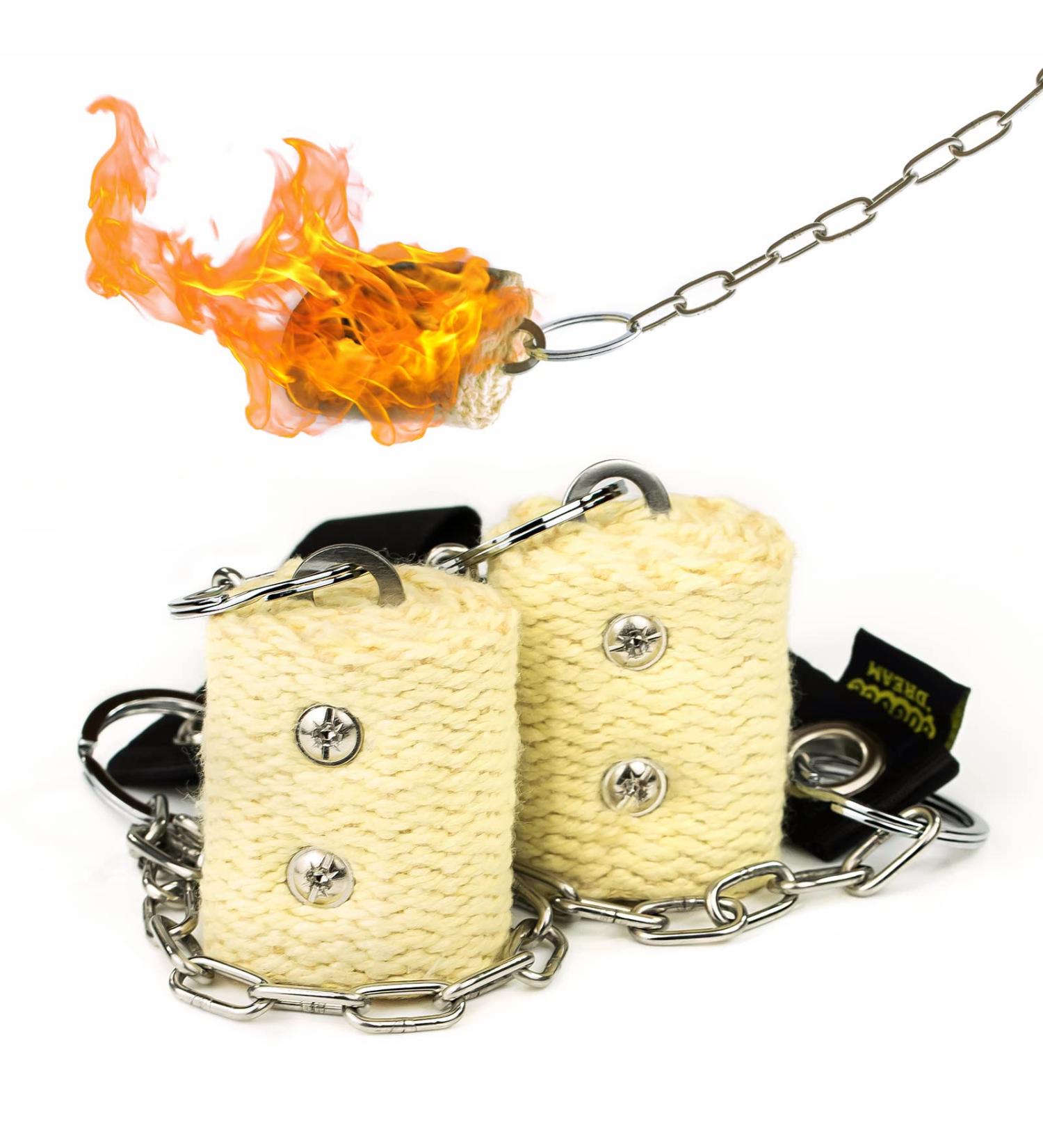 Juggle Dream 50mm Kevlar Wicks Fire Poi - Premium Quality Fire Dancing Props for Performers | International Shipping Available - Buy Online on GoSupps.com