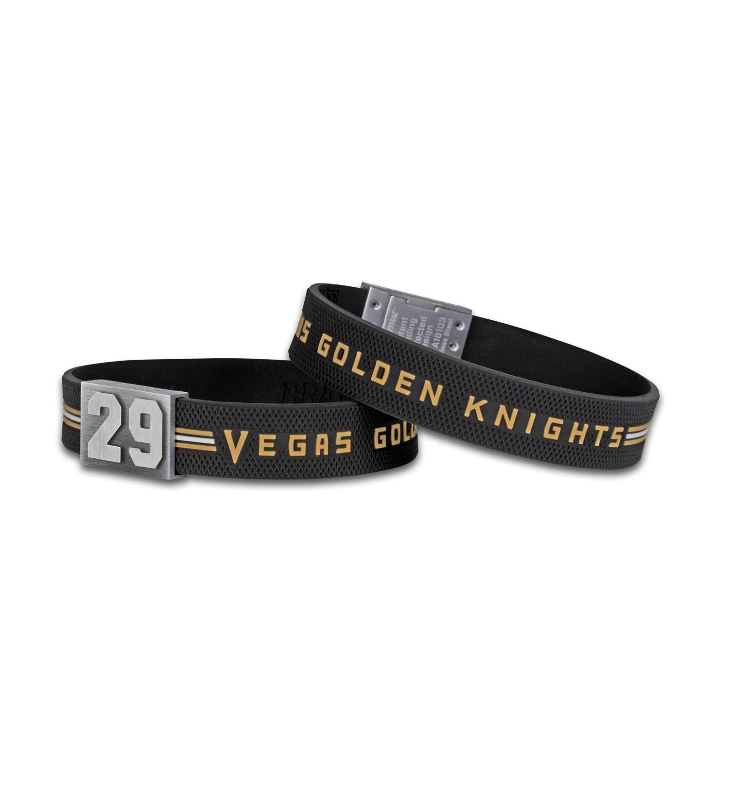 Brayce Vegas Golden Knights Bracelet - Personalized Ice Hockey Jersey Number 00-99 - Official NHL Team Accessory - Buy Online on GoSupps.com