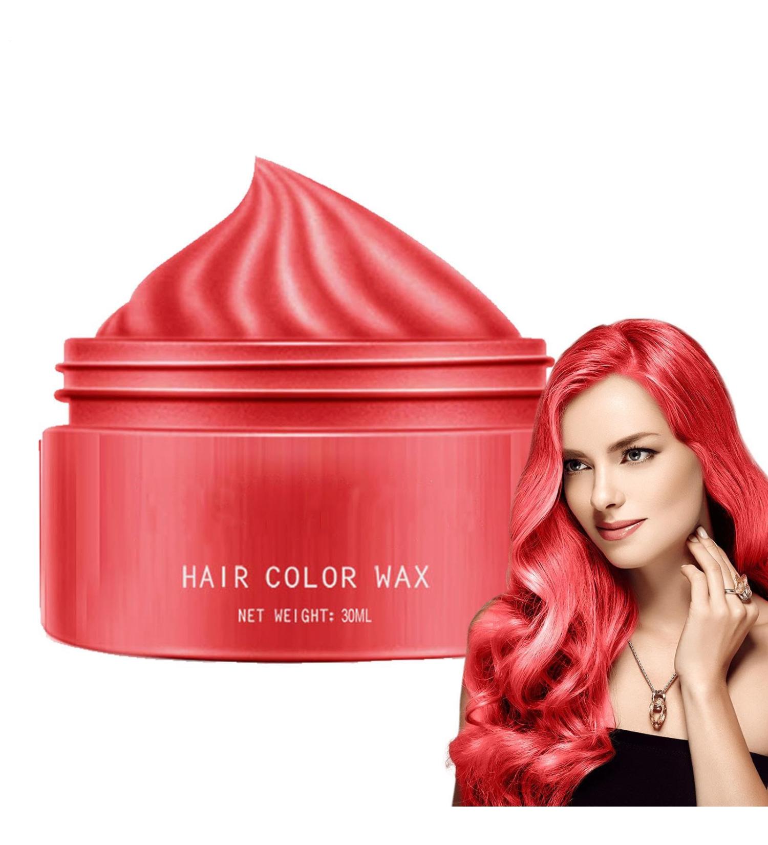 Hair color wax temporary color 30 ml washable hair dye styling paste for women young people parties fancy dress parties Red 1 unit Lot de 1 - Buy Online on GoSupps.com