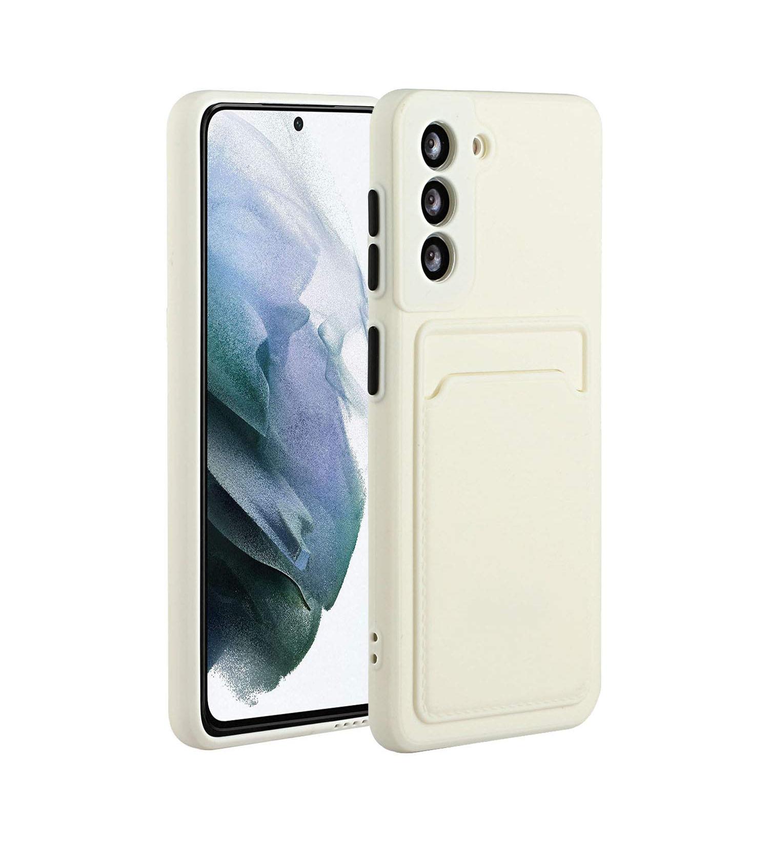 Tivenfezk Nadoli Ultra Thin Silicone Case for Samsung Galaxy A34 5G - Shockproof Scratch-Resistant Wallet TPU Cover with Credit Card Holder - White - Buy Online on GoSupps.com