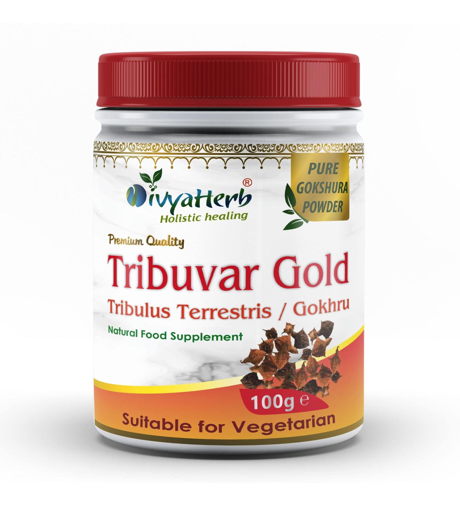 Tribuvar Gold Powder (Gokhru-Gokshura) - Natural Testosterone Booster - Buy Online on GoSupps.com