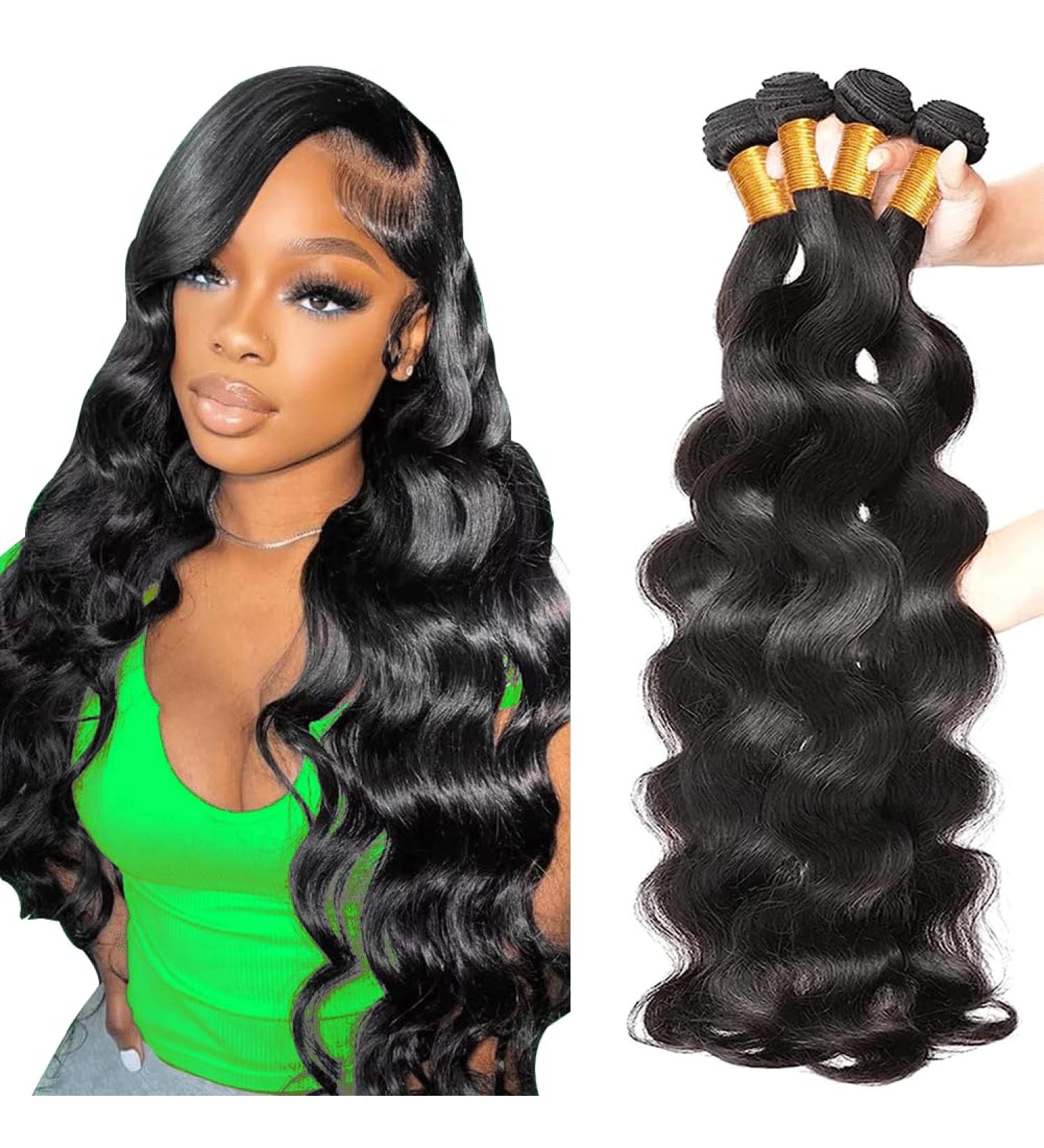 10A Grade Brazilian Virgin Body Wave Human Hair Bundles - 24 26 28 30 inches - Buy Online on GoSupps.com