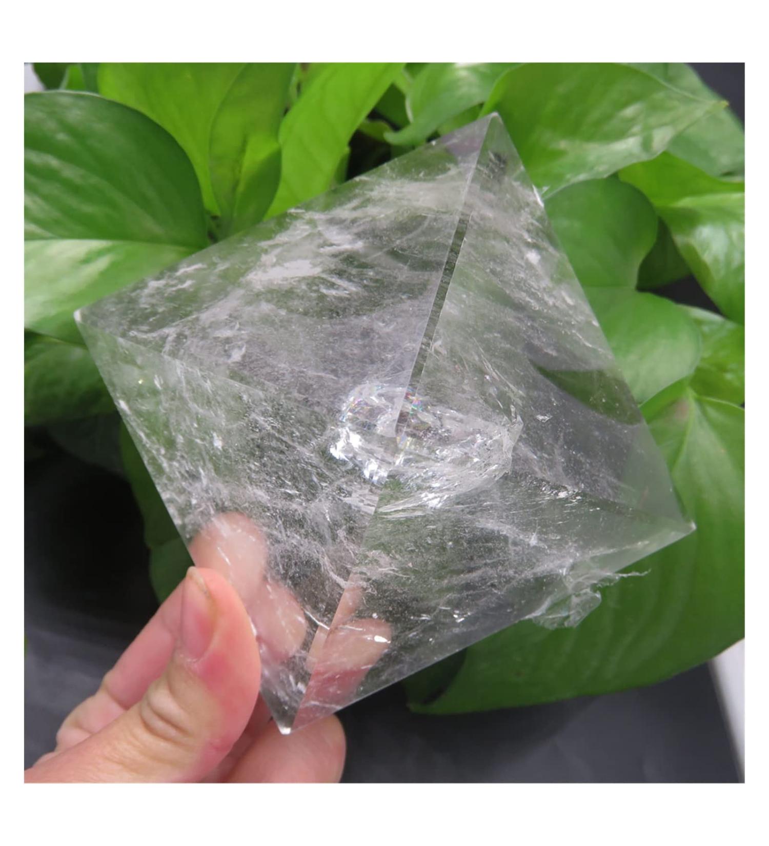 88 * 88 * 57mm Large Rock Clear Quartz Crystal Pyramid Handmade Pyramid Reiki Home Decoration Fengshui Stone Crystal Reiki - Buy Online on GoSupps.com