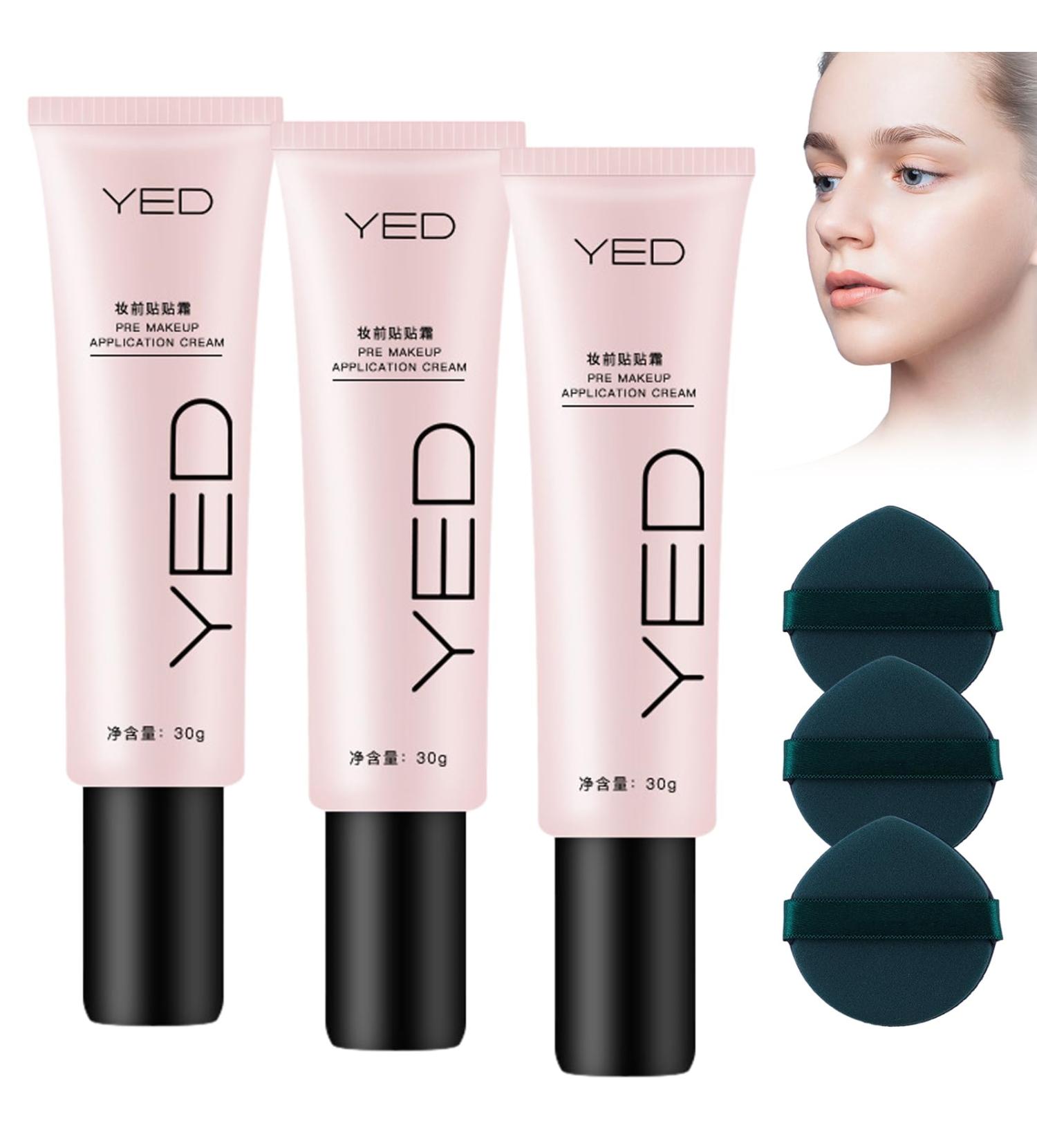 Yed Pre-Makeup Application Cream Yed Foundation Yed Face Cream Lightening Pre-Makeup Cream For Skin Color Invisible Pore Concealer (3pcs) - Buy Online on GoSupps.com