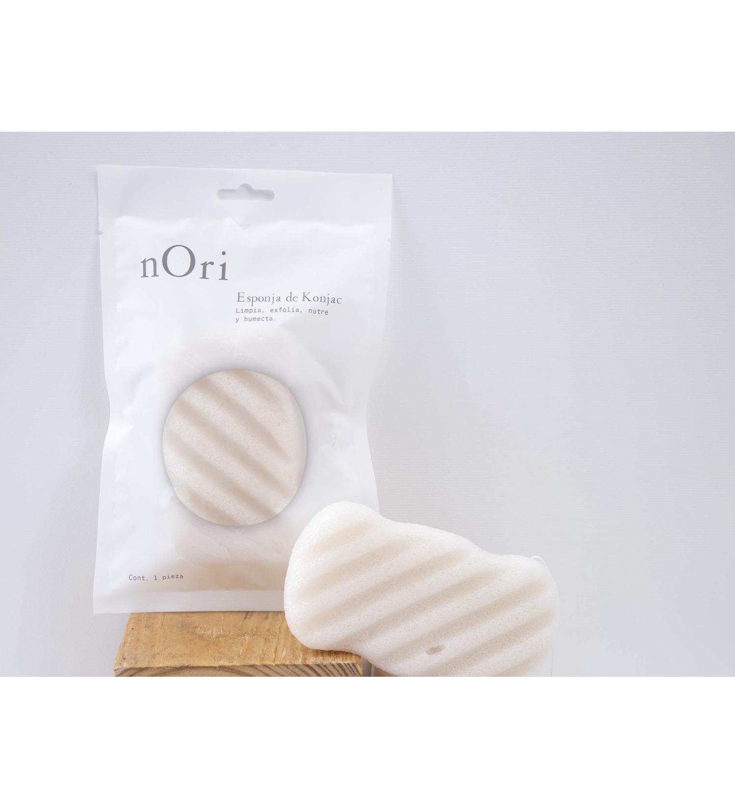 NORI KONJAC SPONGE - Natural Fiber Cleansing Exfoliator for All Skin Types - Buy Online on GoSupps.com