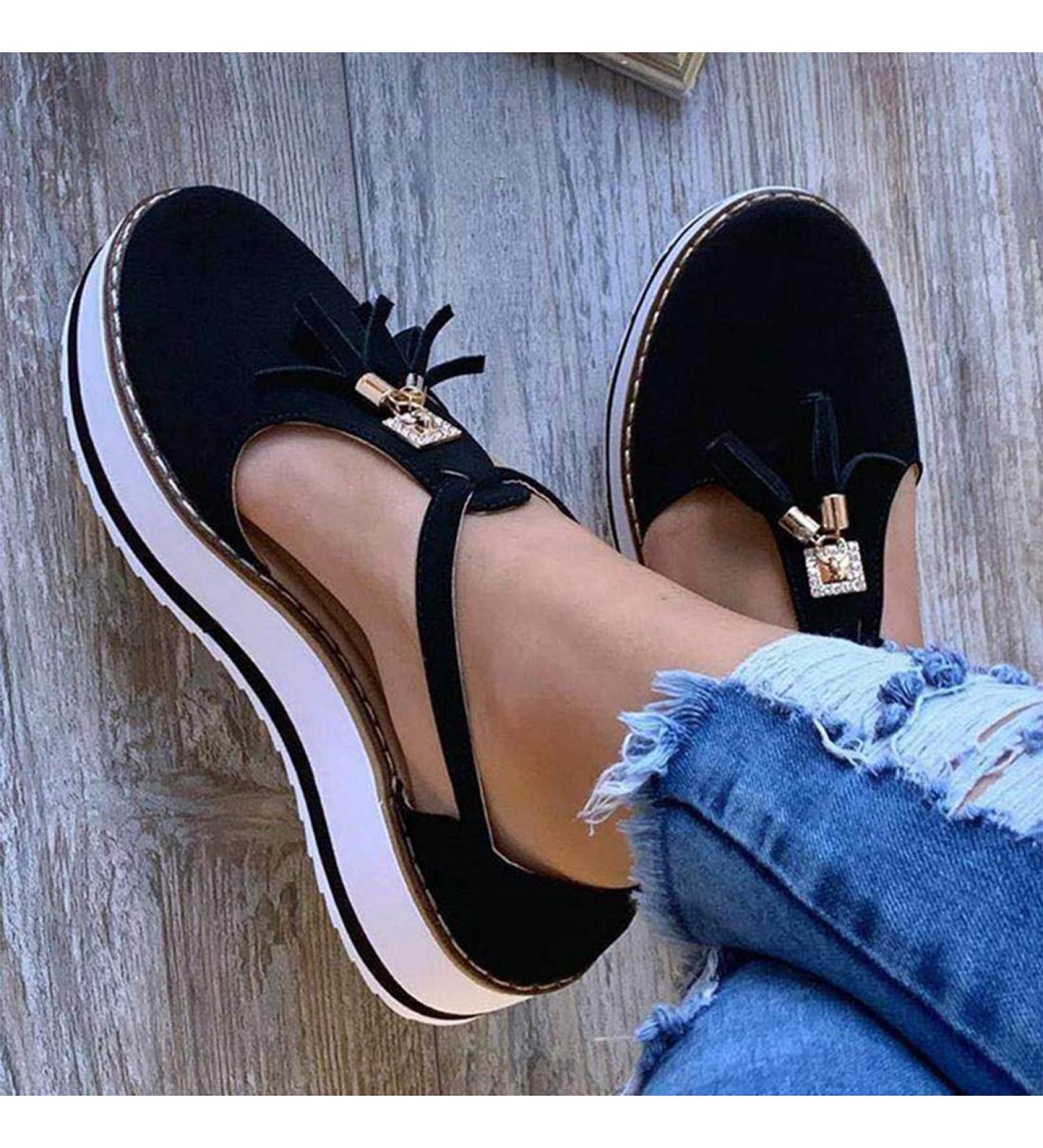 Creev Women's Comfortable Plateau Espadrilles Sandals - Closed Toe Buckle Shoes for Summer Fashion Vintage Beach Travel & Walking - Size 08.43 (8 36 EU) 1 40 EU - Buy Online on GoSupps.com