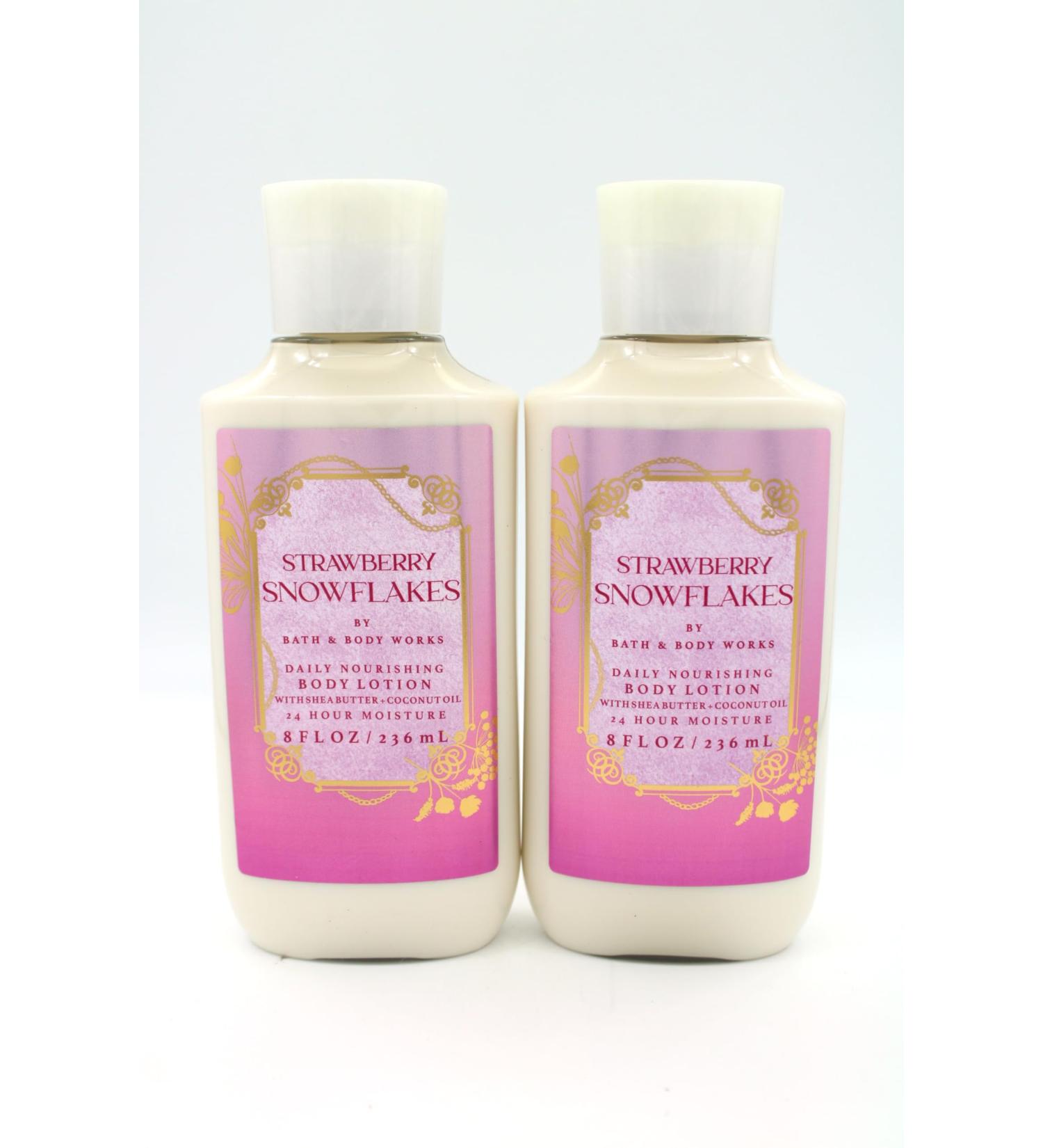 Strawberry Snowflakes Bath and Body Daily Nourishing Body Lotion 8 fl oz each 2 pack