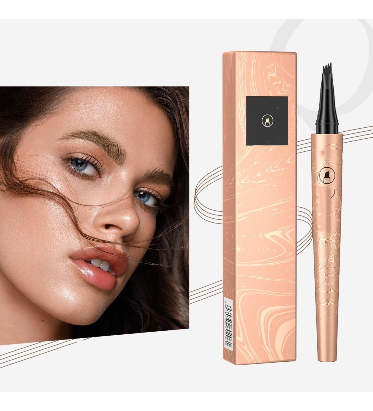 Eyebrow Pencil Microblade Eyebrow Pen Liquid Eye Makeup Eyebrow Pencil 4 Tip Brow pencil Lift & Snatch Eyebrow Microblading Pen Long-Lasting Waterproof Natural Eyebrow Pen (Light Brown) - Buy Online on GoSupps.com