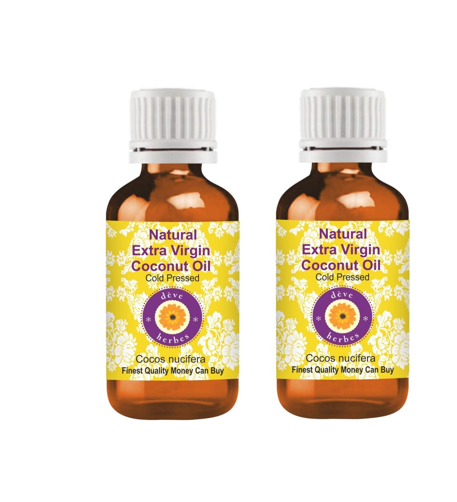  Deve Herbes Deve Herbs Natural Extra Virgin Coconut Oil (Cocos nucifera) - 100% Natural Cold-Pressed Remedy - 100 ml (Pack of 2) - Buy Online on GoSupps.com