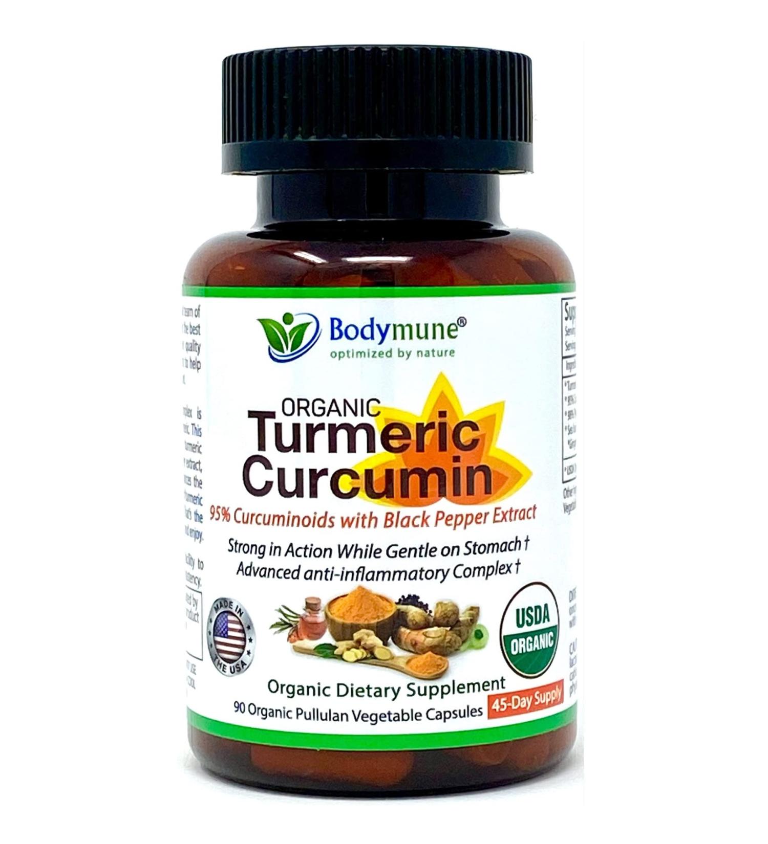 Organic Turmeric Curcumin Supplement with Vegan Omega 3 6 7 & 9 | 90 Capsules for Sensitive Stomach | Enhanced with Black Pepper, Sea Buckthorn Oil, Ginger, and Amla - Buy Online on GoSupps.com
