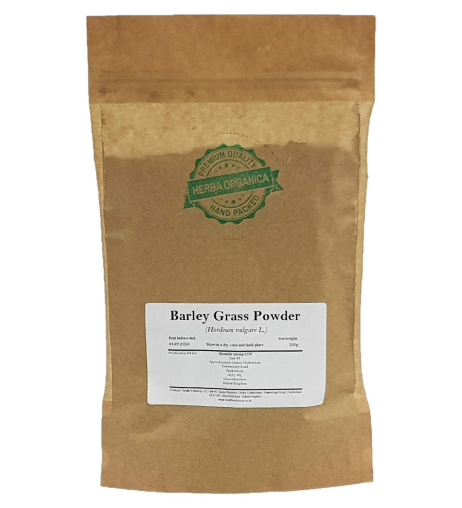Barley Grass Powder/Hordeum Vulgare L/Herbe d'Orge Poudre # Herba Organica # (200g) 200 g (Pack of 1) - Buy Online on GoSupps.com