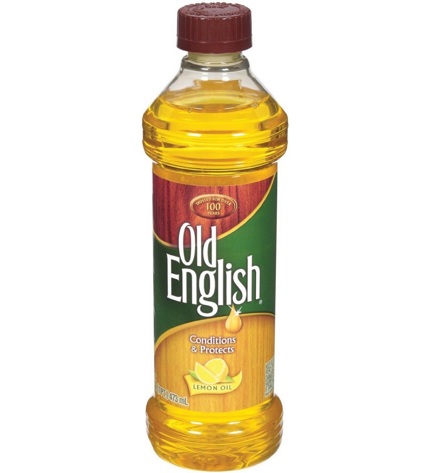 Reciprotools Old English Furniture Polish Bottle Lemon Oil 16 oz Yellow