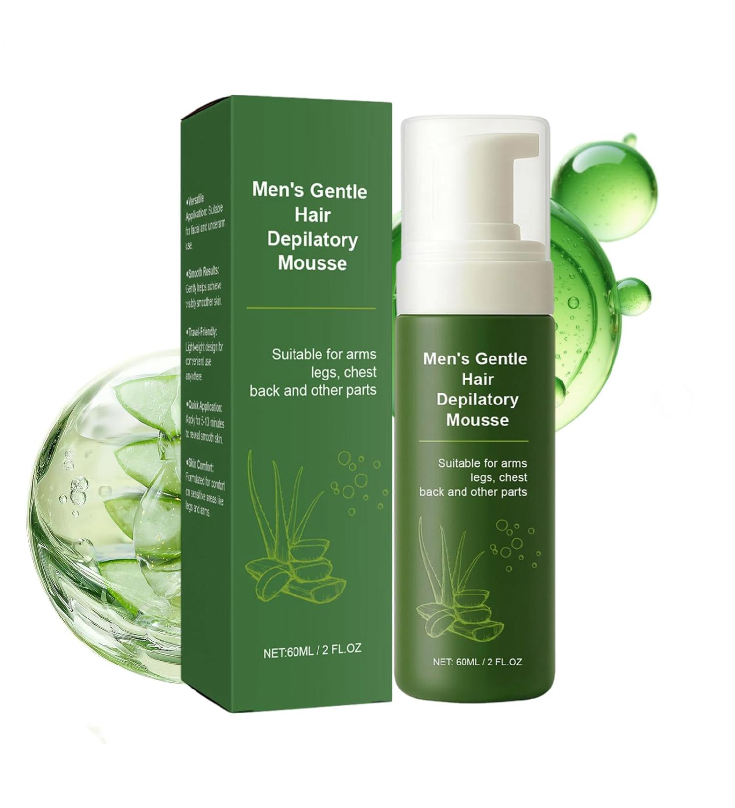  Generisch Natural hair removal cream for men - 60 ml - For cheeks underarms arms legs thighs face bikini line - Buy Online on GoSupps.com