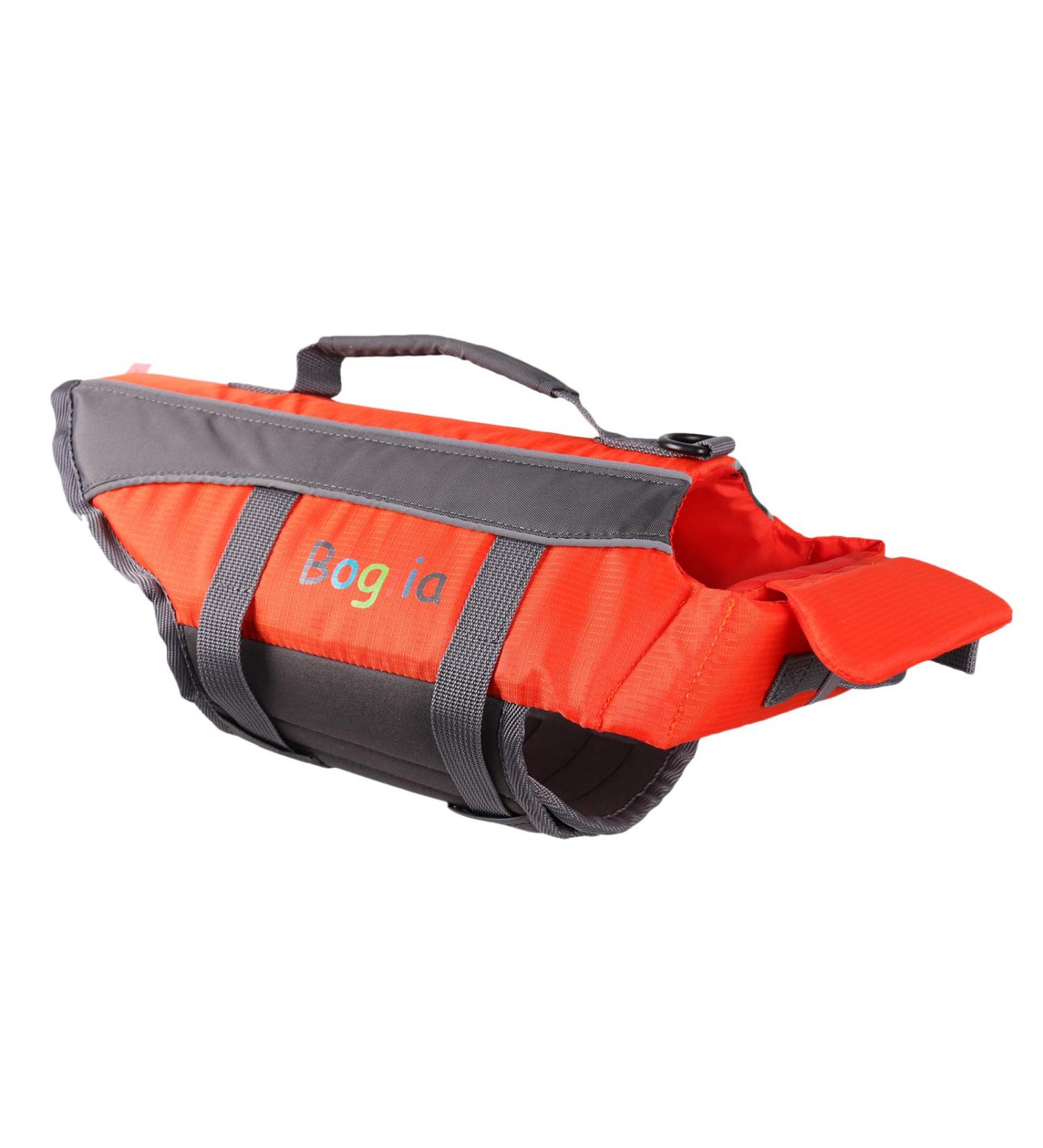 Adjustable Dog Life Jacket with Rescue Handle for Large Dogs - Orange | Pet Floatation Vest for Pool, Beach, Boating - Buy Online on GoSupps.com