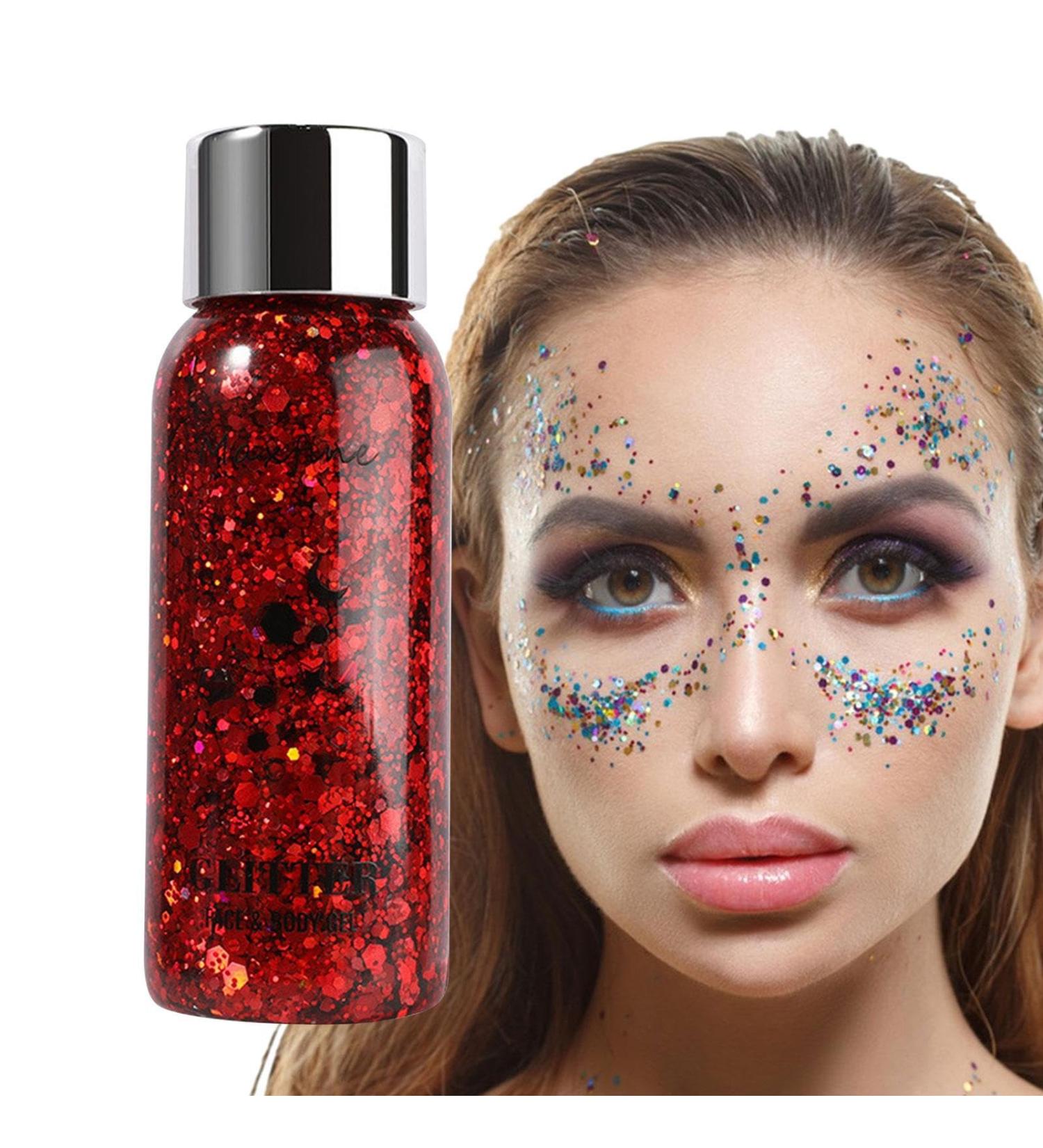  bellv Glitter Liquid Eyeshadow | Glitter Gel Mermaid Face - Waterproof Long Lasting Face & Hair - Holographic Cosmetic Accessory for Concert Festival Bellv - Buy Online on GoSupps.com