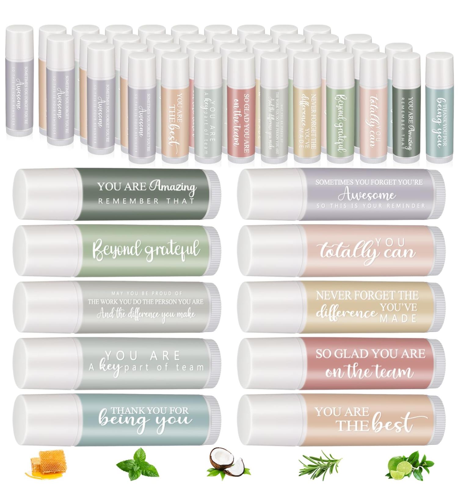 Swiffen 30 Sets Employee Appreciation Gifts Lip Balm Bulk Thank You Gifts for Women Coworkers Staff Teacher Nurse Volunteer Adult Valentine Baby Shower Bridal Wedding Favors for Guests - Buy Online on GoSupps.com
