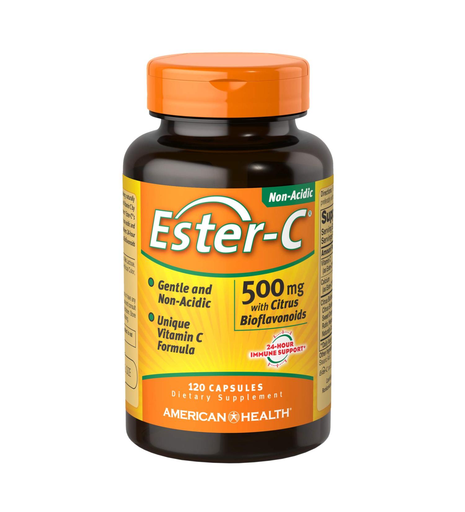 Buy American Health Ester-C 500 mg - 120 Vegetarian Capsules | Immune Support - Buy Online on GoSupps.com