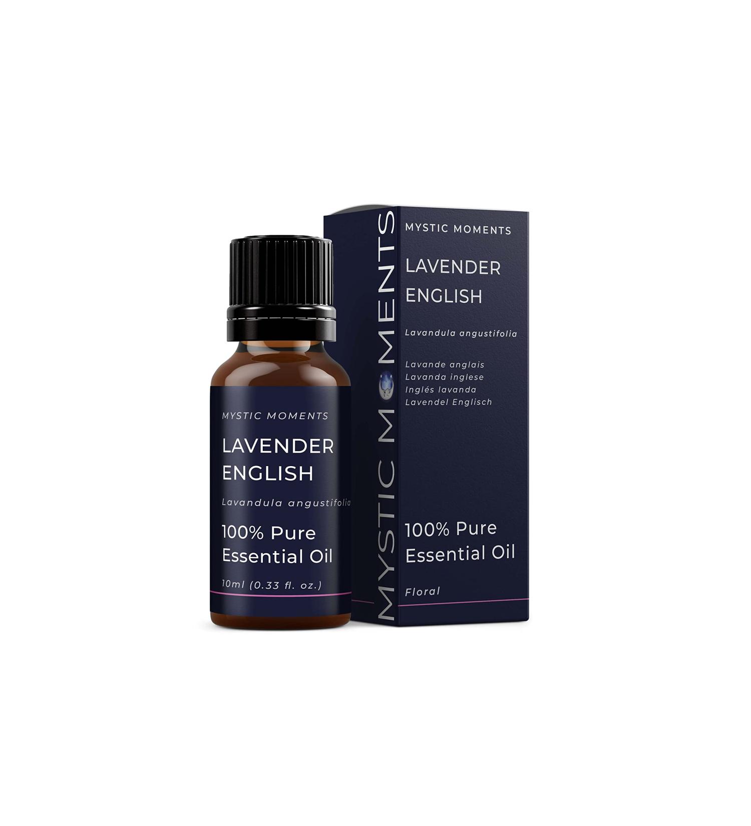 Mystic Moments Lavender Essential Oil 10ml | Pure Natural Vegan Oil for Diffusers Aromatherapy & Massage - Buy Online on GoSupps.com