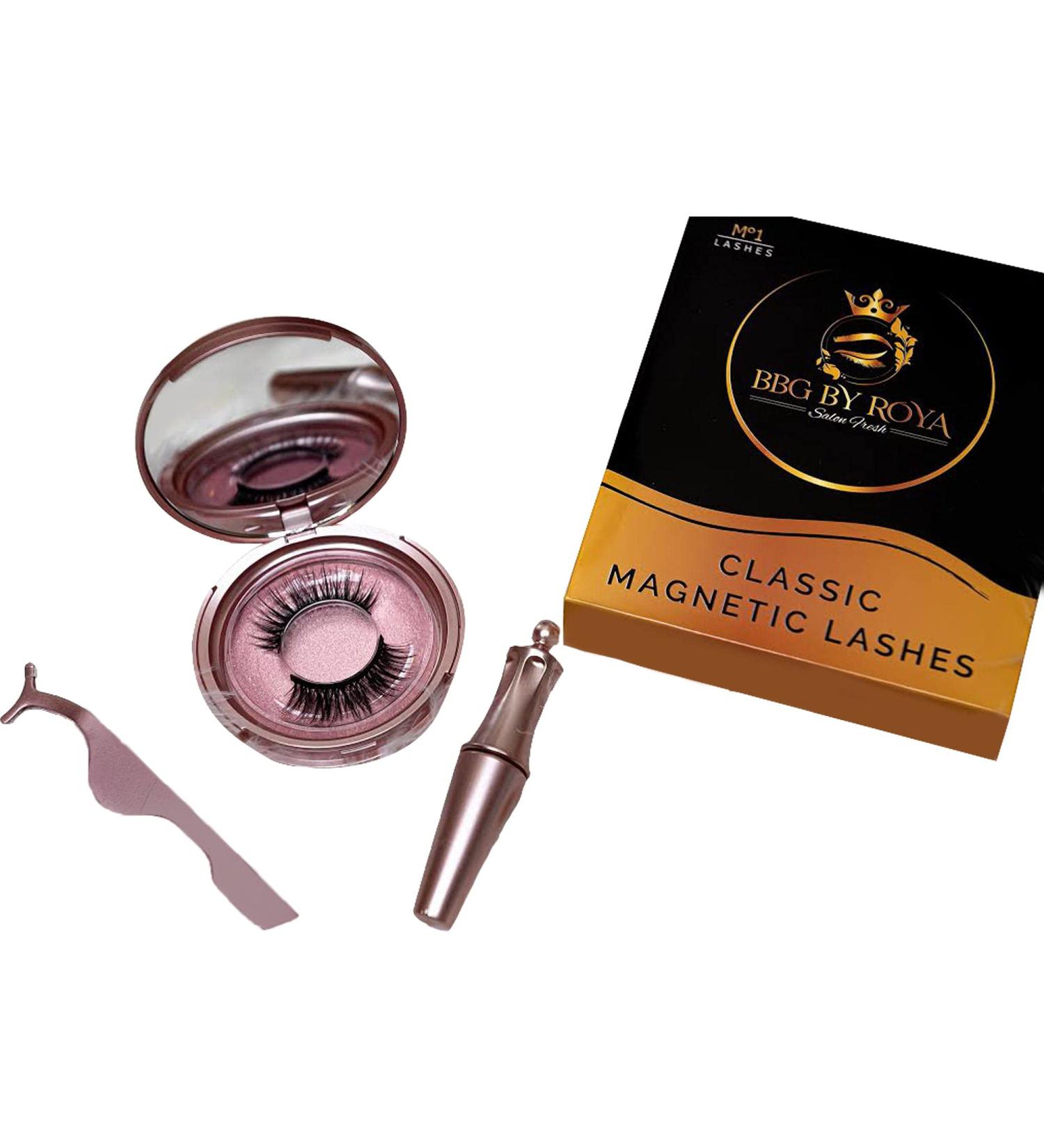 Magnetic Eyelashes with Eyeliner Kit - Classic Natural Look Reusable Easy to Apply No Glue Needed - Includes Tweezers Applicator - Buy Online on GoSupps.com