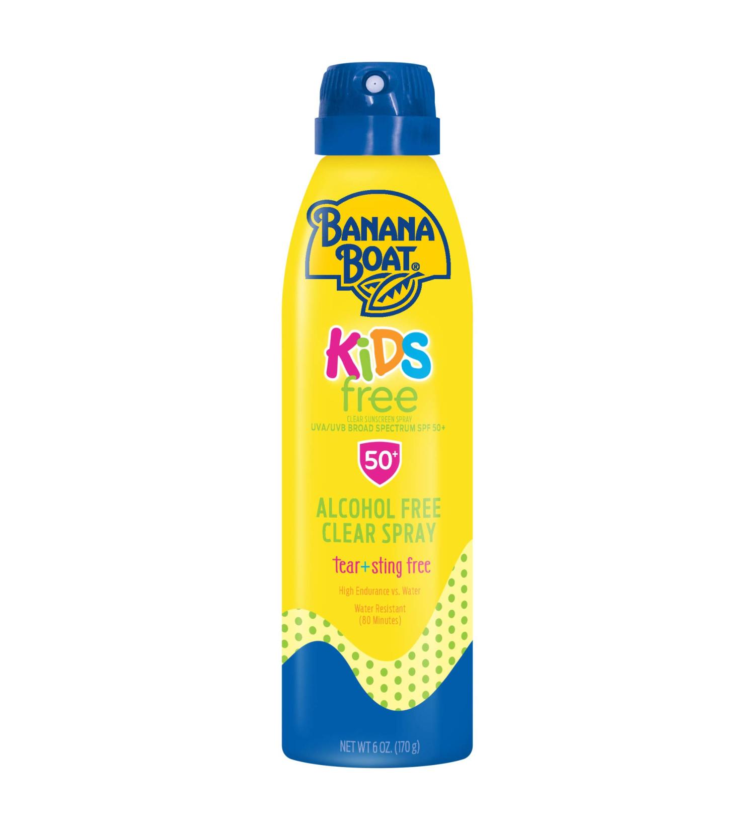Banana Boat Kids Sunscreen Spray SPF 50, Alcohol-Free, Tear-Free, Sting-Free - 6oz - Buy Online on GoSupps.com