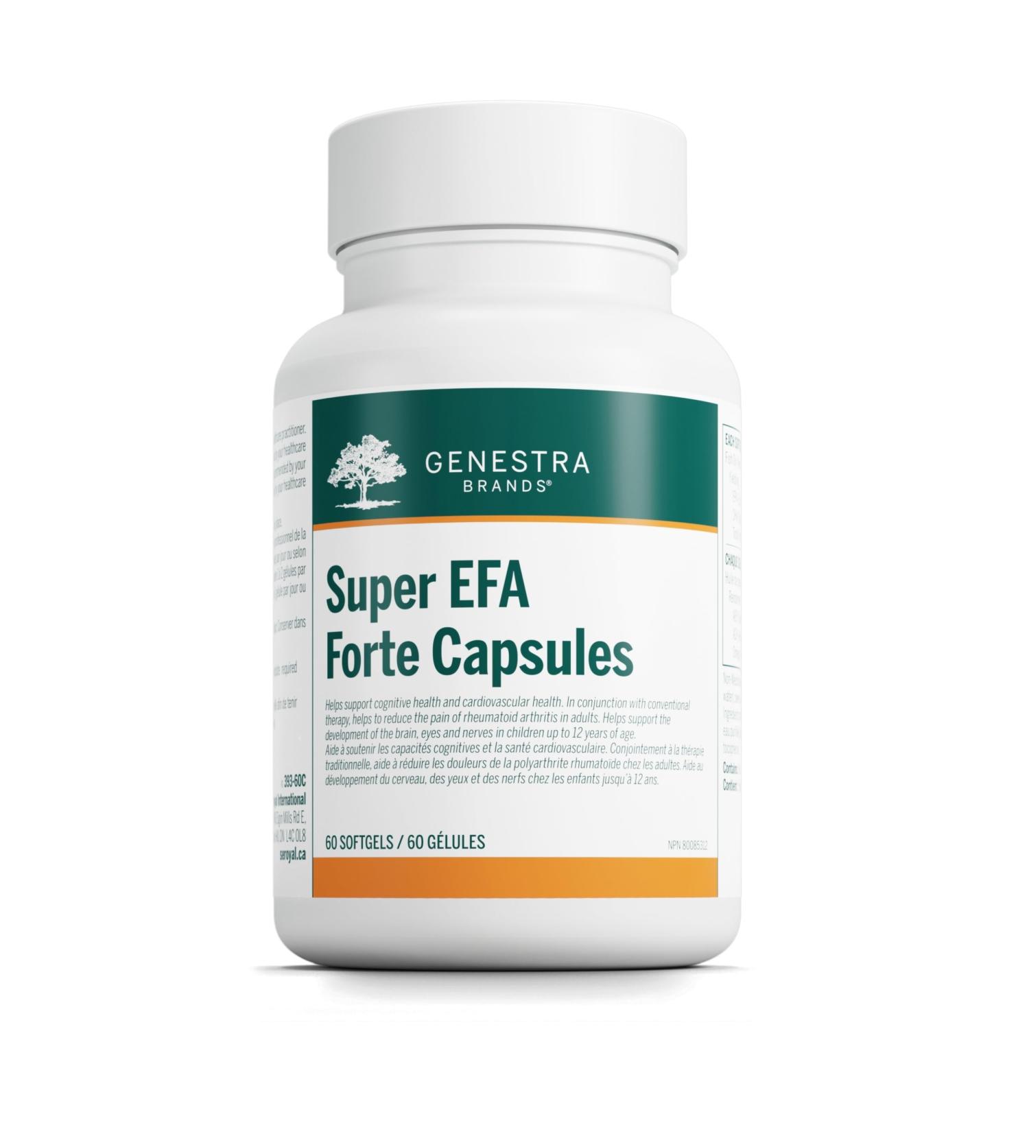 Genestra Brands - Super EFA Forte Capsules - Fish Oil Formula to Support Cognitive Cardiovascular and Joint Health - 60 Softgel Capsules - Buy Online on GoSupps.com