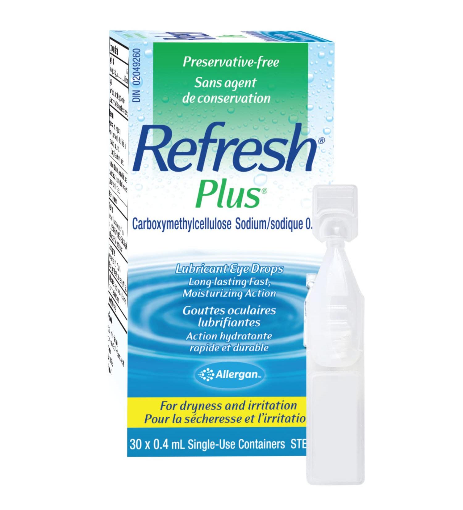 REFRESH PLUS Ophthalmic Solution Eye Drop for Dry Eye Relief 30 x 0.4 ml - Buy Online on GoSupps.com