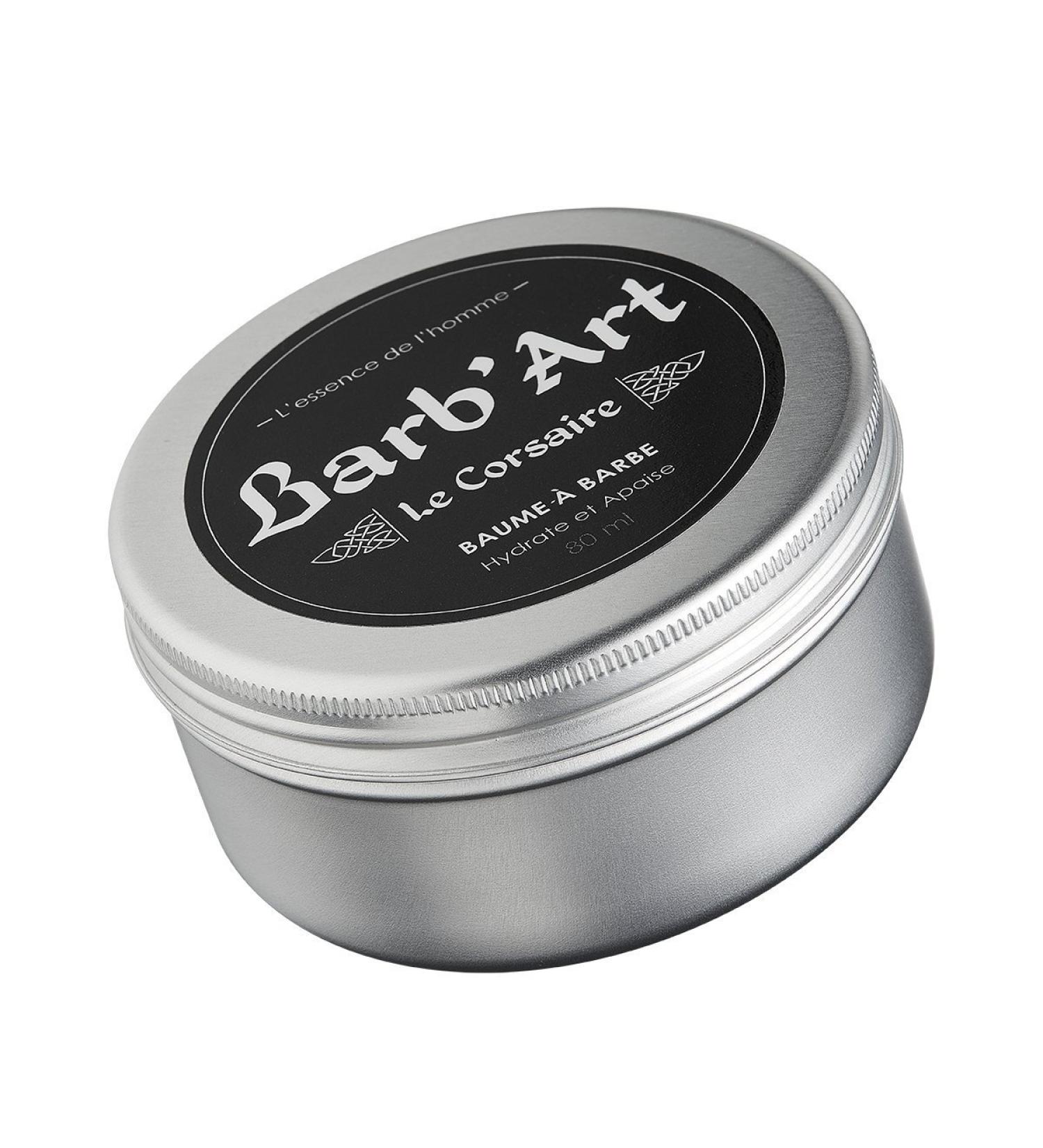 Barb'Art Barb'Art - Magnificent Beard Balm - Ideal for Long or Medium Beards - Organic Sesame Oil - Fresh "Le Corsaire" fragrance - 80 ml