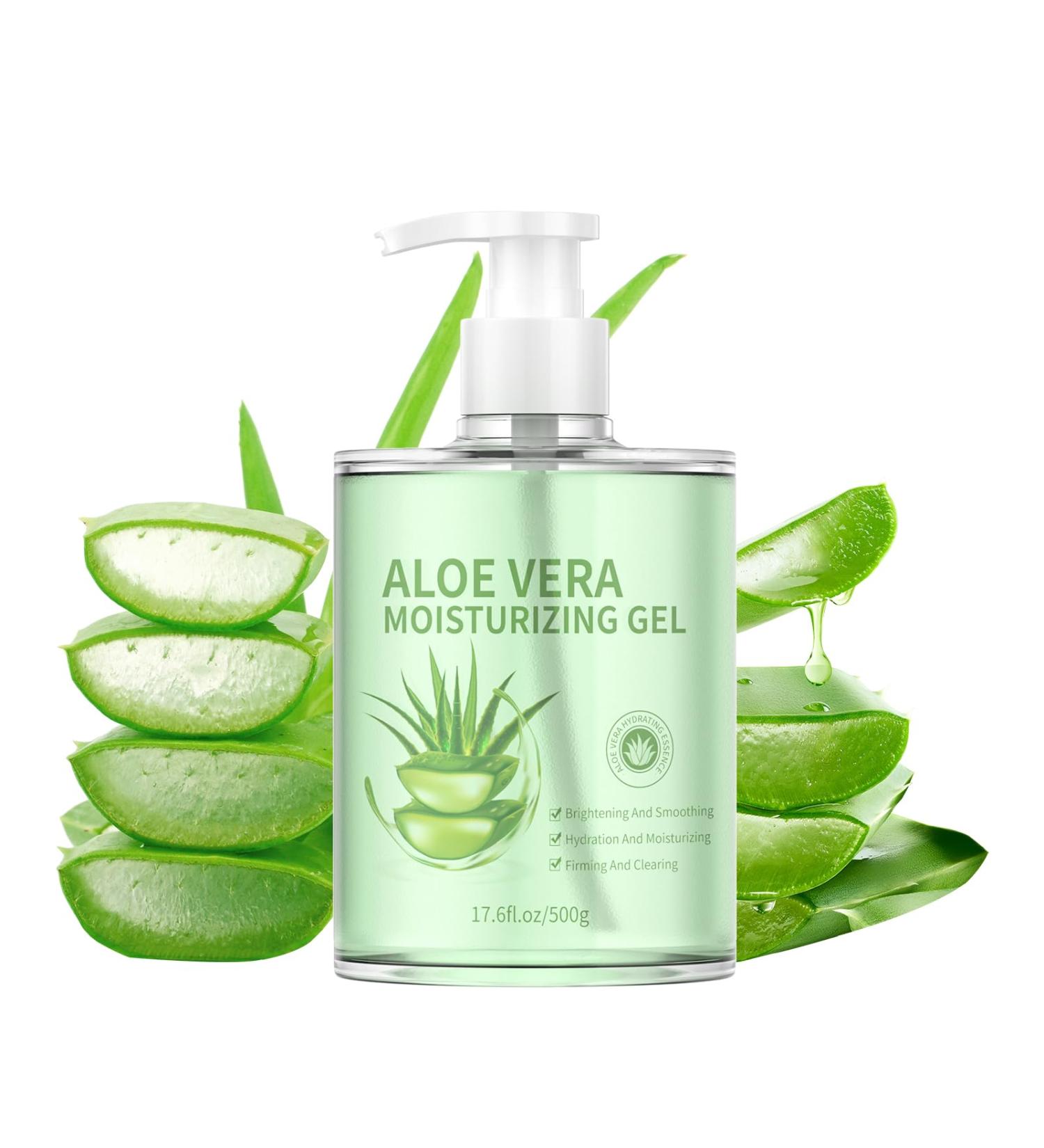 IREV Aloe Vera Gel for Face & Body Natural Aloe Gel For Moisturizing Face Skin Scalp Hair Hydration Hydrating Soothing Calming Moisturizer for Soothing After Sun Care 17.6 fl.oz - Buy Online on GoSupps.com