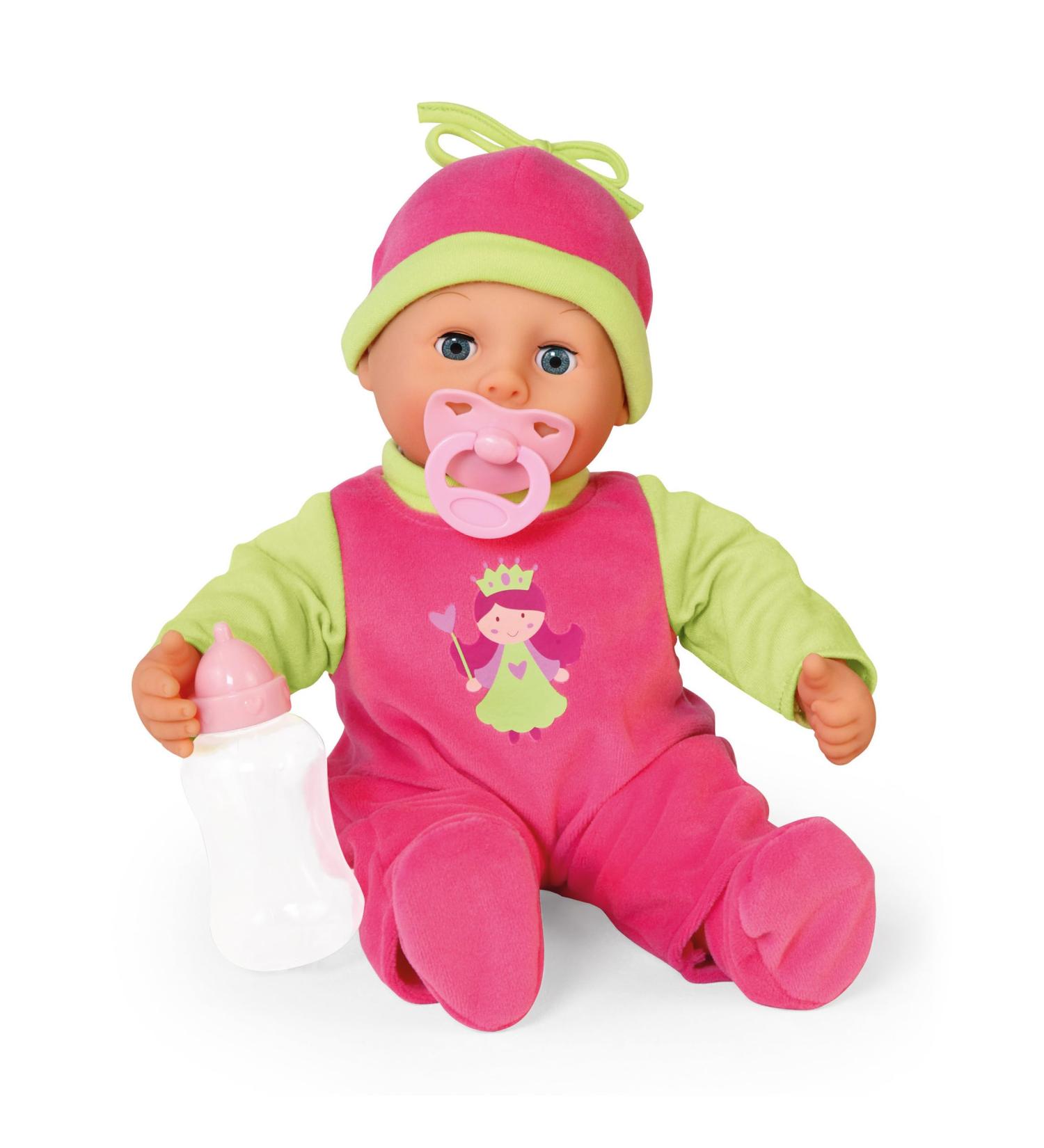 Buy Bayer Design 93806AA Interactive Talking Baby Doll - Soft Body 38 cm with Pacifier & Bottle - Perfect Gift for Kids | International Shipping Available - Buy Online on GoSupps.com