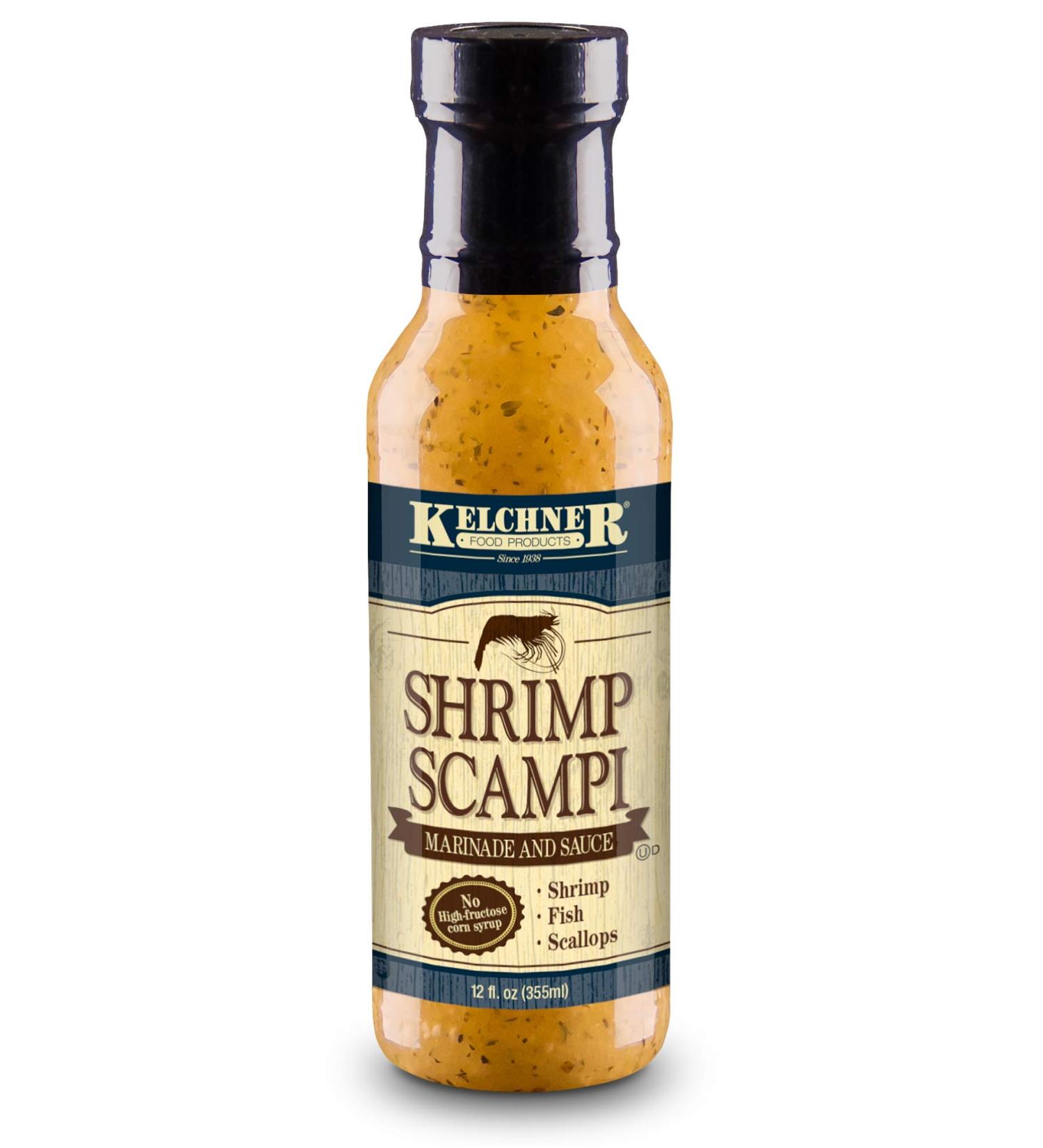 Kelchner Shrimp Scampi Marinade & Sauce 12 fl. oz. - Premium Seafood Seasoning - Buy Online on GoSupps.com