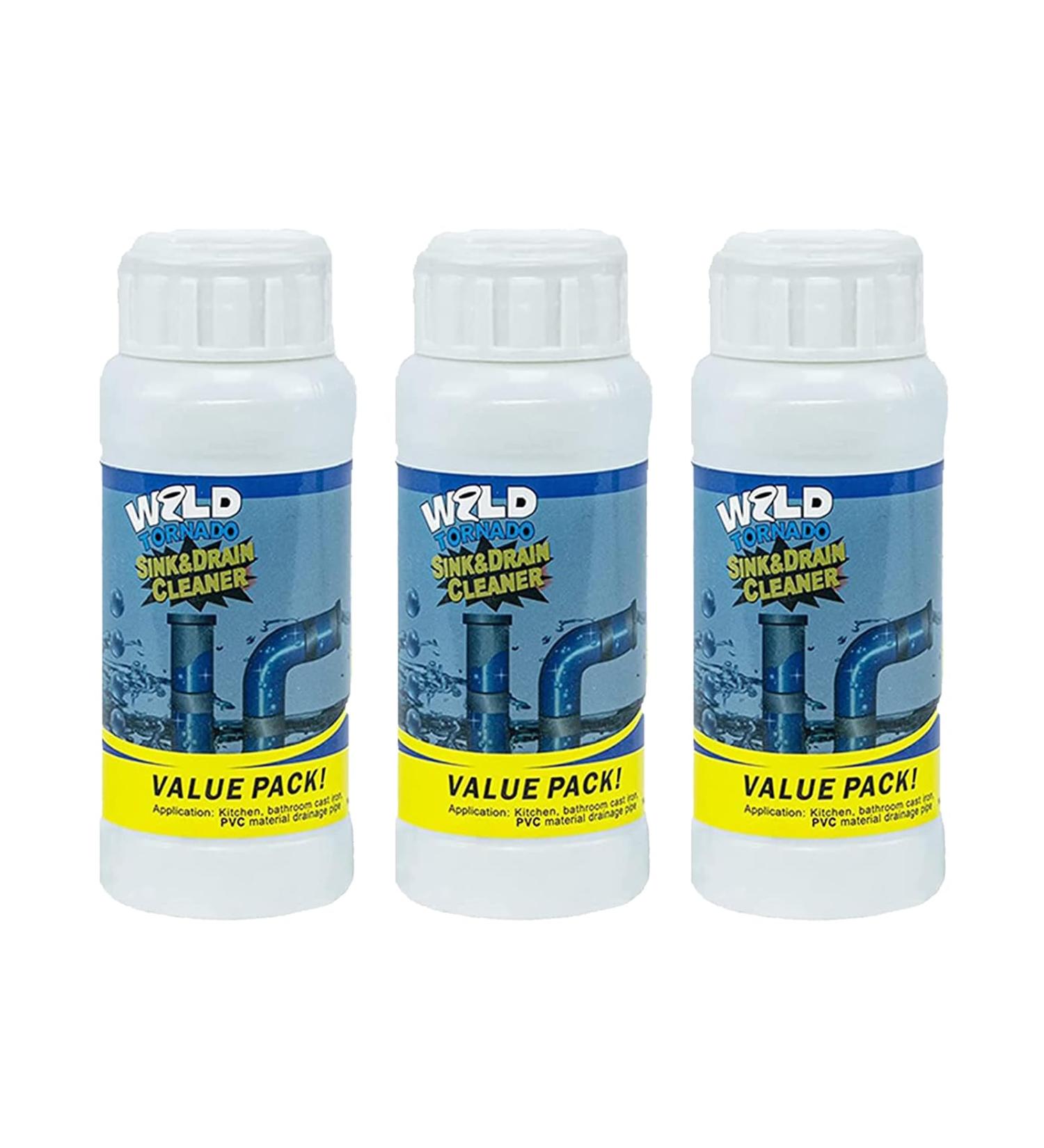 Wild Tornado Sink & Drain Cleaner - Quick Foaming Clog Remover Powder for Kitchen & Bathroom (3pcs) - International Shipping Available - Buy Online on GoSupps.com