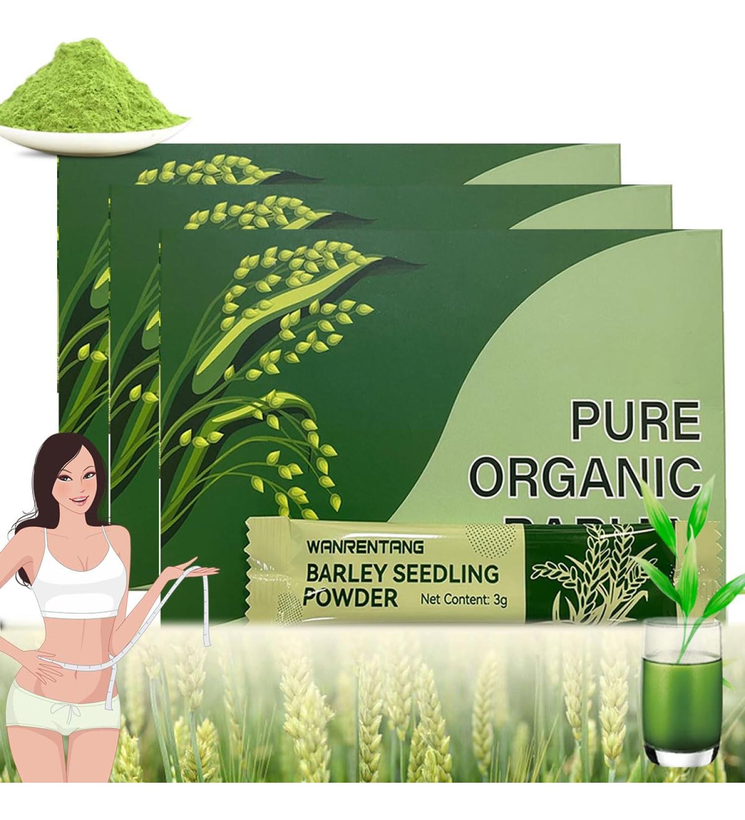 Naveta Pure Organic Barley Grass Powder - Barley Grass Juice Powder - Naveta Barley Grass Powder Organic for Women and Men Vegan Friendly (3 boxes) - Buy Online on GoSupps.com